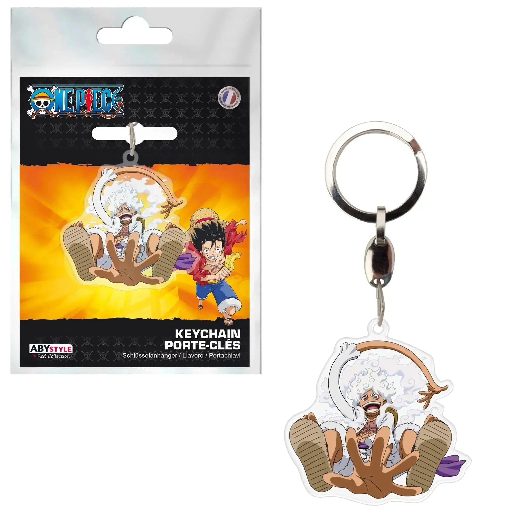 ABYstyle One Piece - Gear 5 Monkey D. Luffy Acrylic Keychain - ABYstyle - Red Collection