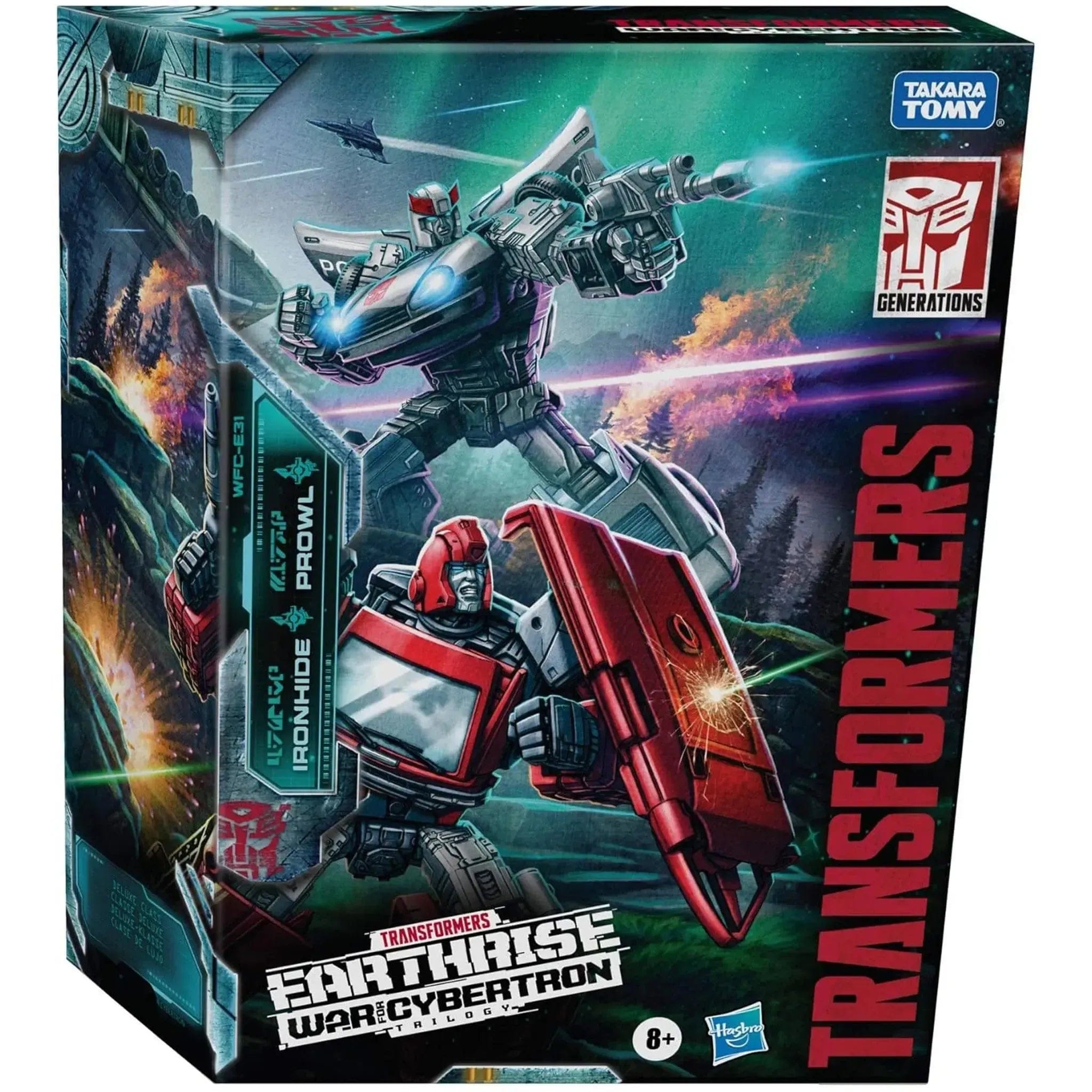 Hasbro Transformers: War for Cybertron Trilogy - Autobot Ironhide & Autobot Prowl Action Figure Set (5.5", Deluxe Class) - Hasbro - Transformers Generations Earthrise Series - (2020)