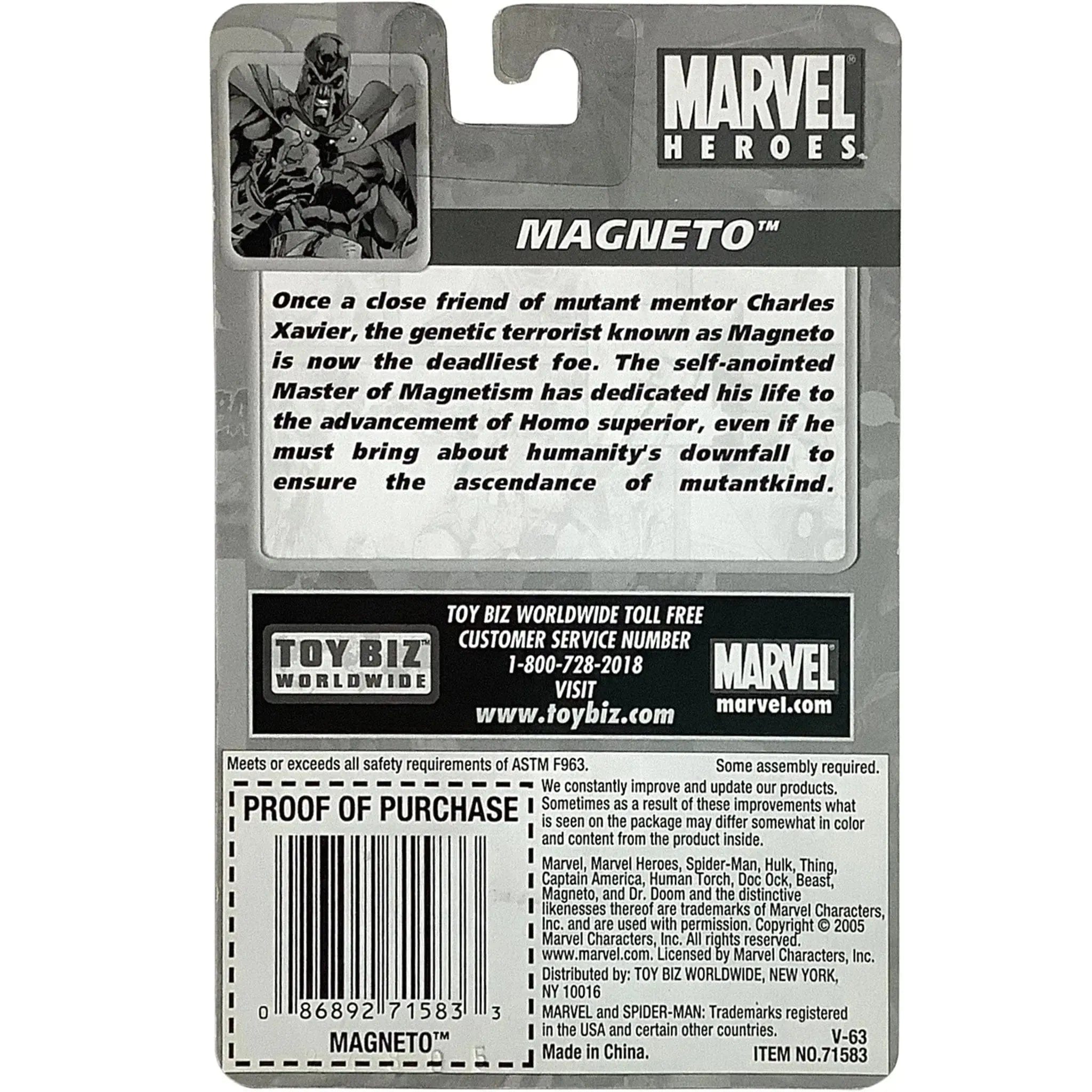 Toy Biz Marvel [X-Men] - Magneto Poseable Action Figure (2.5") - Toy Biz - Miniature Poseable Action Figures Series - (2005)