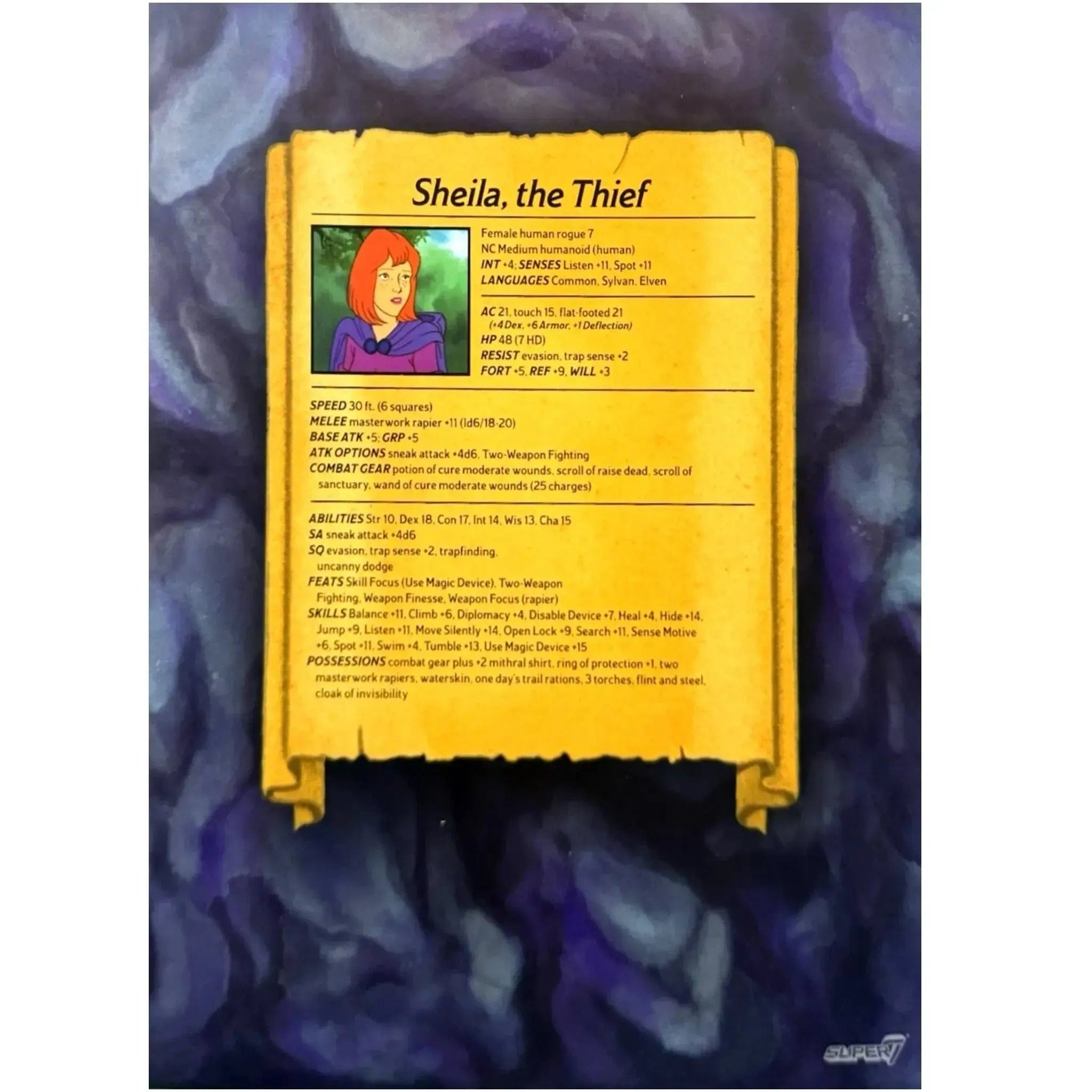 Super7 Dungeons & Dragons: The Animated Series - Sheila the Thief Action Figure (7") - Super7 - Ultimates! Wave 1 - (2024)