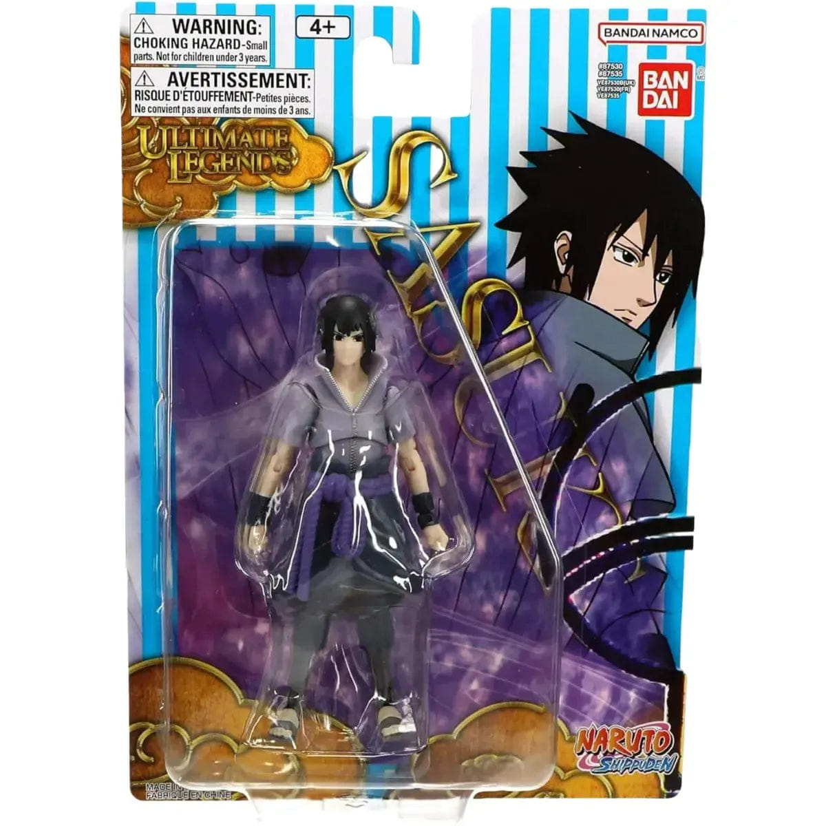 BANDAI Naruto Shippuden - Sasuke Uchiha Action Figure (5") - Bandai - Ultimate Legends Series
