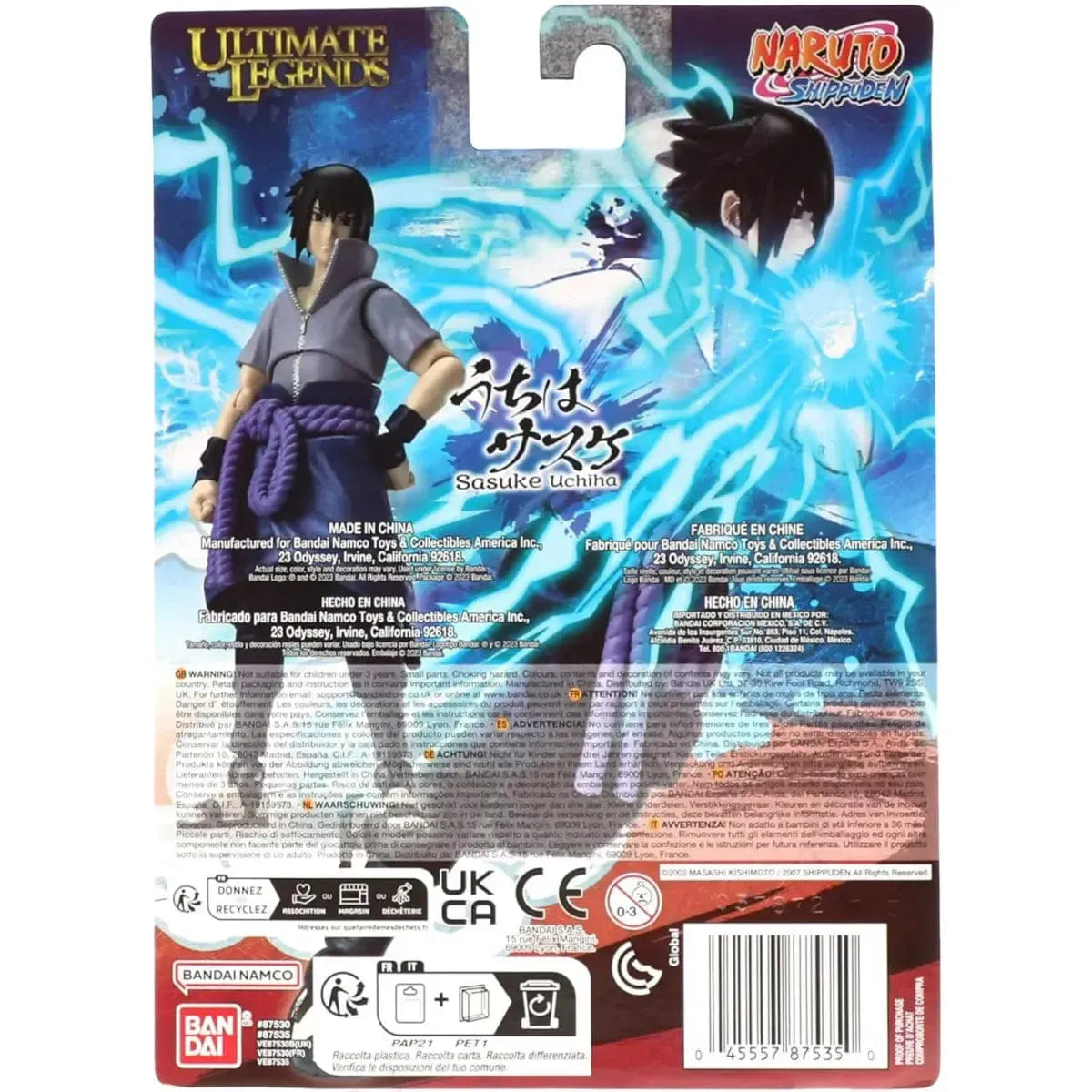 BANDAI Naruto Shippuden - Sasuke Uchiha Action Figure (5") - Bandai - Ultimate Legends Series