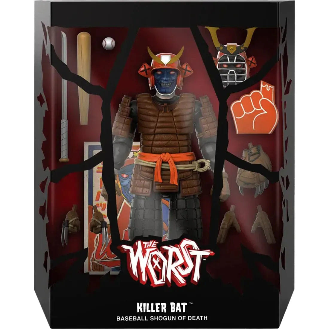Super7 Killer Bat, the Baseball Shogun of Death Action Figure (7") - Super7 - The Worst ULTIMATES! Series (Wave 03)