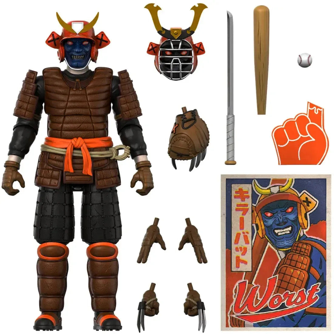 Super7 Killer Bat, the Baseball Shogun of Death Action Figure (7") - Super7 - The Worst ULTIMATES! Series (Wave 03)