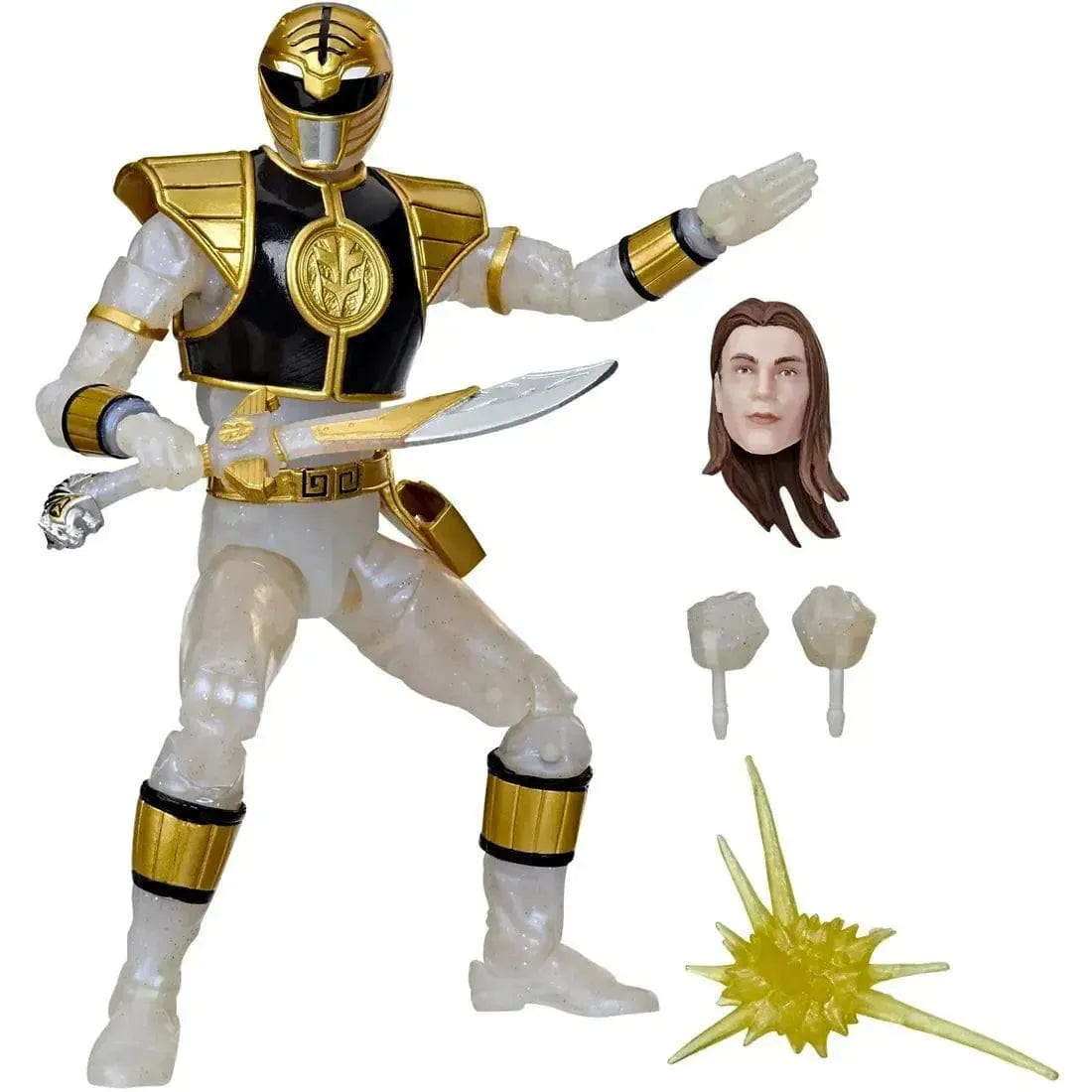 Hasbro Saban's Power Rangers - Mighty Morphin White Ranger Action Figure (6") - Hasbro - Lightning Collection Series