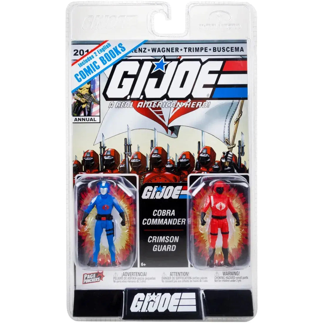 McFarlane Toys G.I. Joe - Cobra Commander & Crimson Guard Action Figures & Comic Books Set (3") - McFarlane Toys - Page Punchers Series