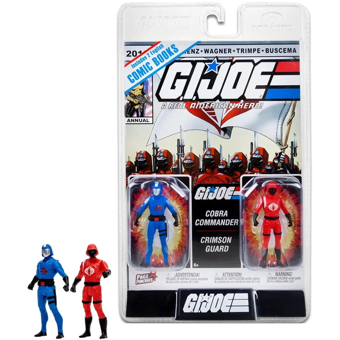 McFarlane Toys G.I. Joe - Cobra Commander & Crimson Guard Action Figures & Comic Books Set (3") - McFarlane Toys - Page Punchers Series