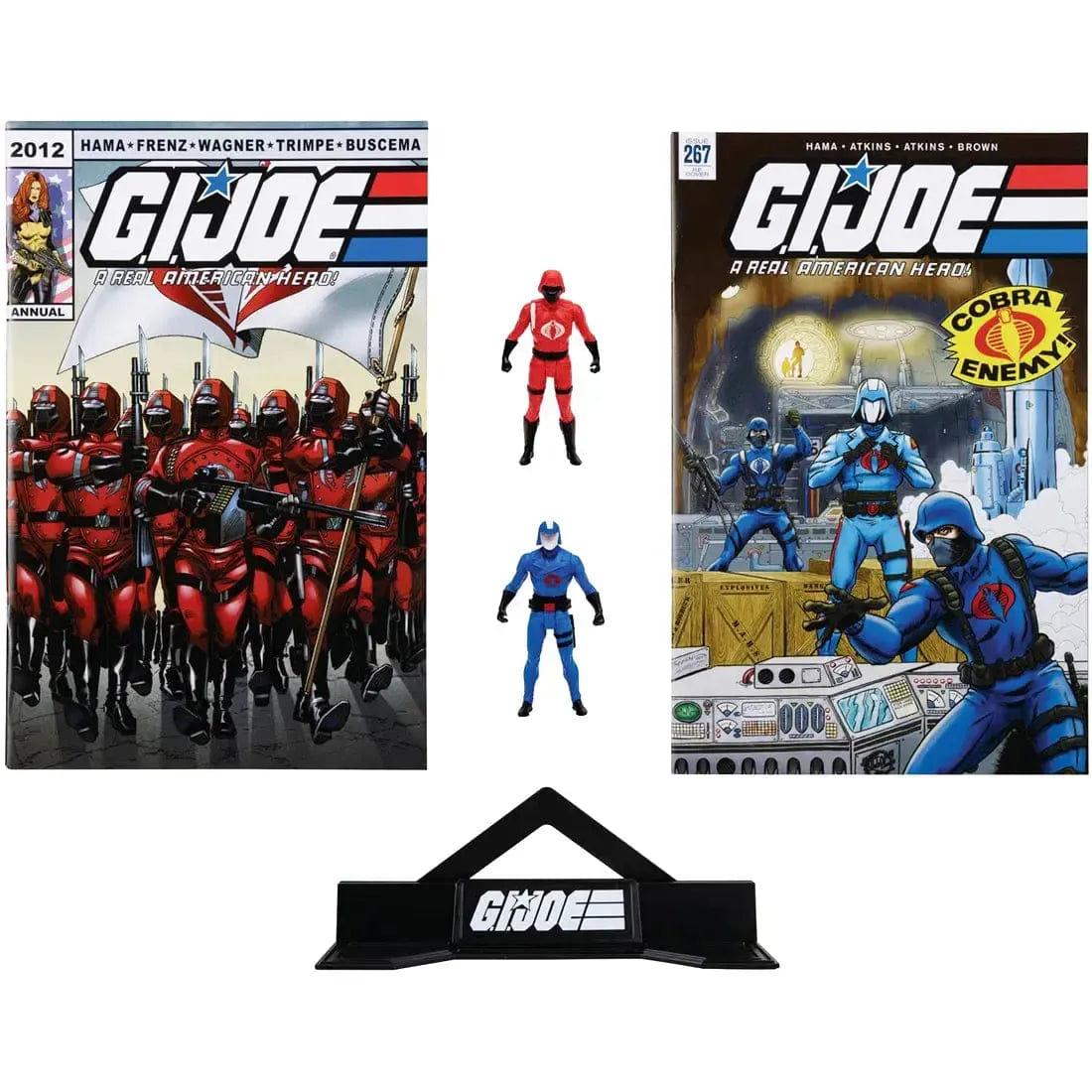 McFarlane Toys G.I. Joe - Cobra Commander & Crimson Guard Action Figures & Comic Books Set (3") - McFarlane Toys - Page Punchers Series