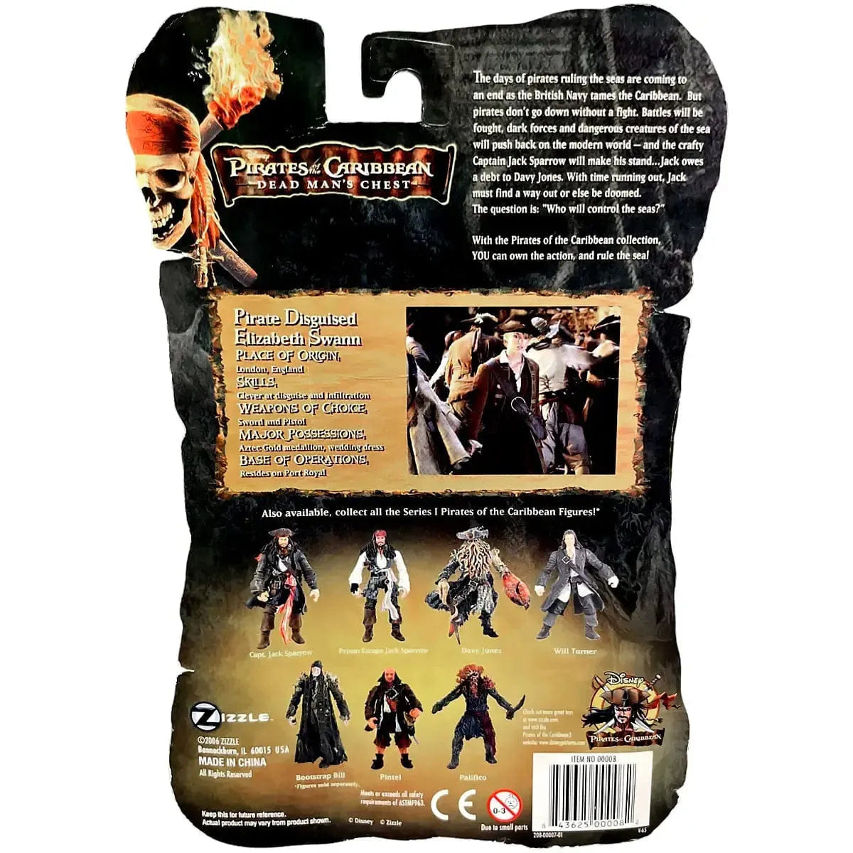 Zizzle Pirates of the Caribbean: Dead Man's Chest - Pirate Disguised Elizabeth Swann Action Figure (3.75") - Zizzle - Series 1