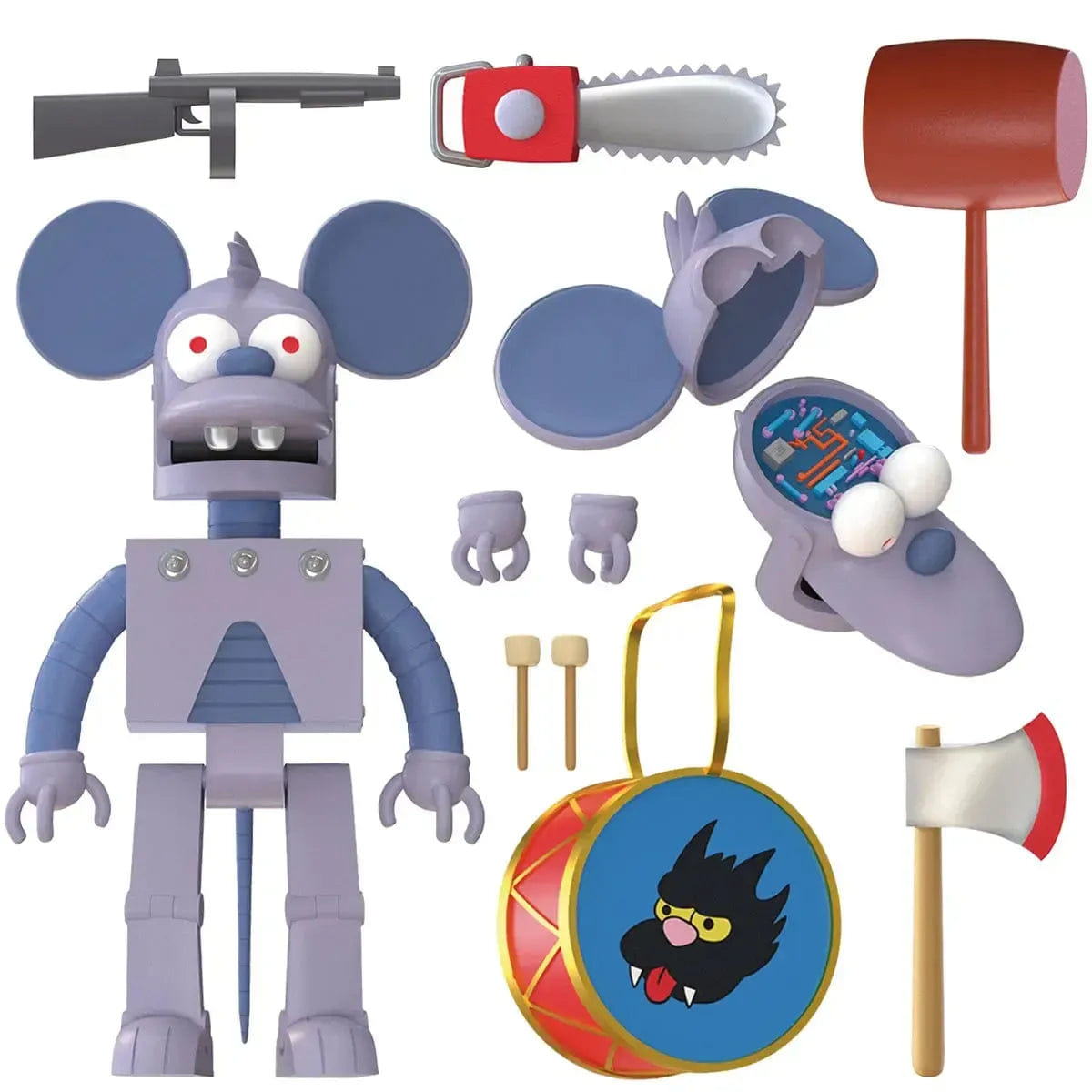 Super7 The Simpsons - Robot Itchy Action Figure (7") - Super7 - ULTIMATES! Series