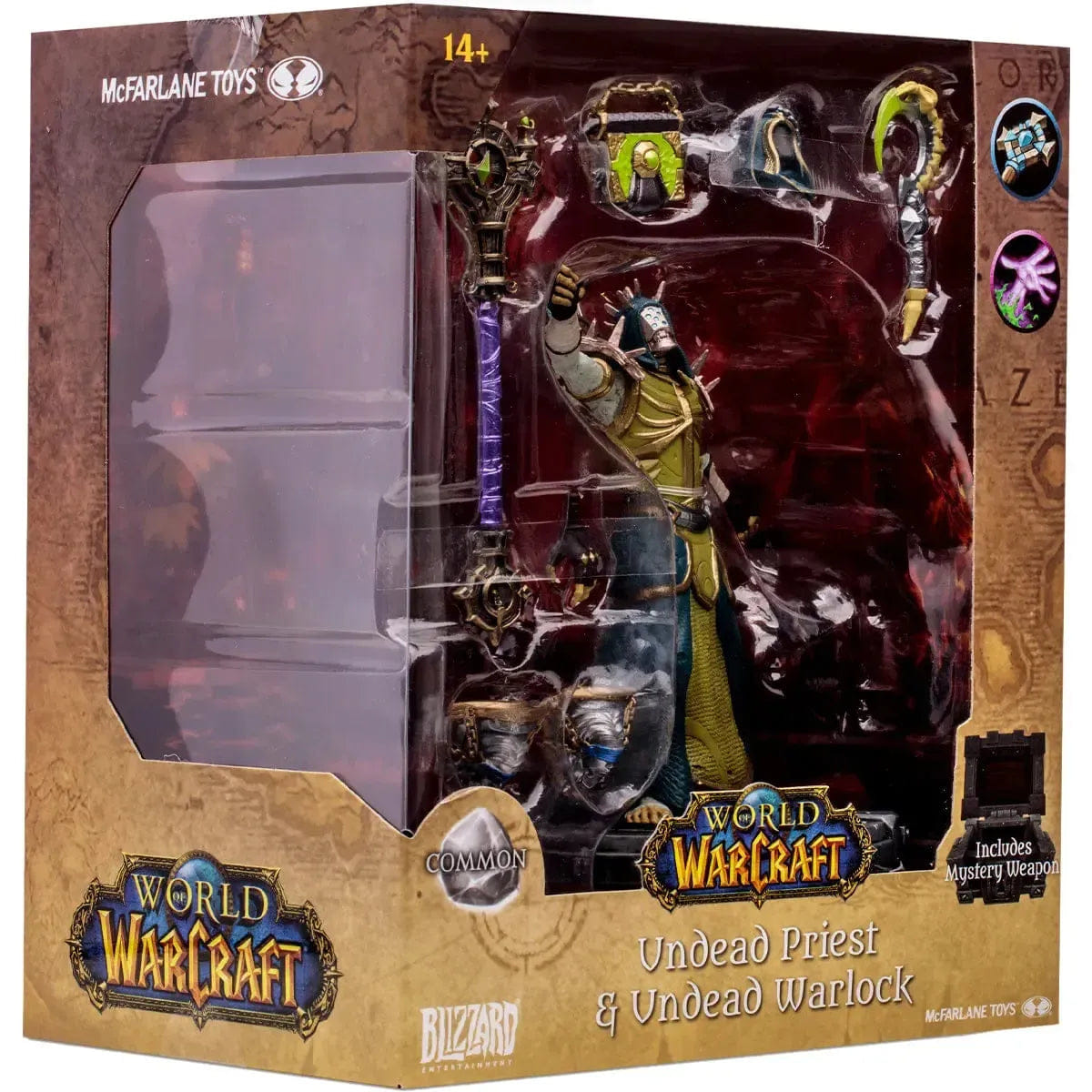 McFarlane Toys World of Warcraft - Undead Priest & Undead Warlock with Mystery Weapon Action Figure (1:12 Scale) - McFarlane Toys