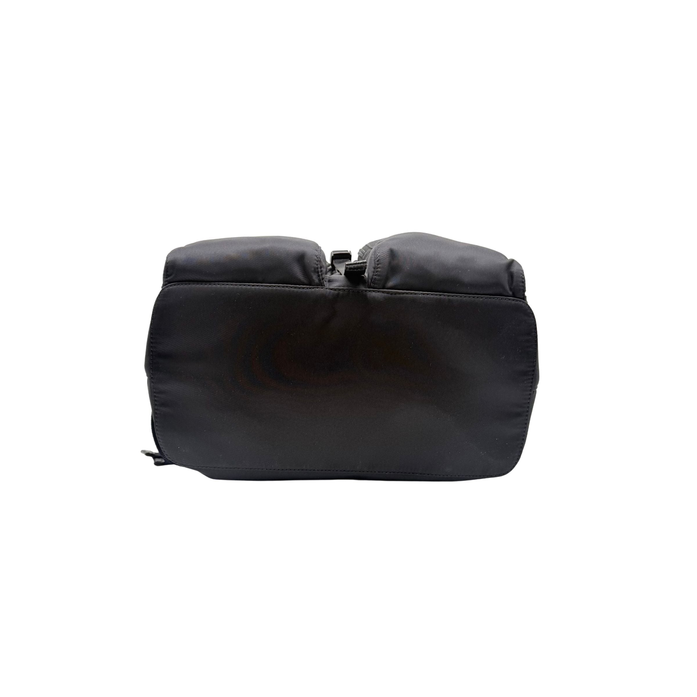 Prada Black Nylon 2 Pocket Backpack