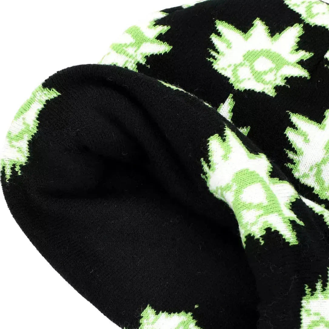 Bioworld Rick and Morty - Rick Beanie Hat (All Over Print, Glow in the Dark) - Bioworld