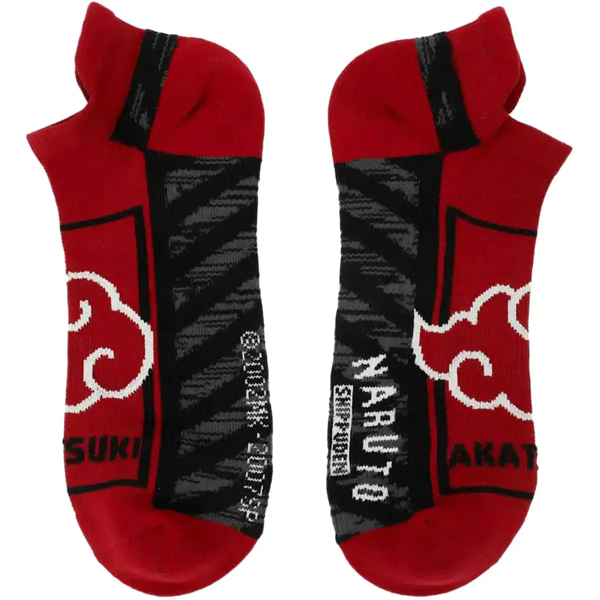 Bioworld Naruto - Akatsuki, Uchiha & Uzumaki Men's Athletic Ankle Compression Socks Set (3 Pairs) - Bioworld
