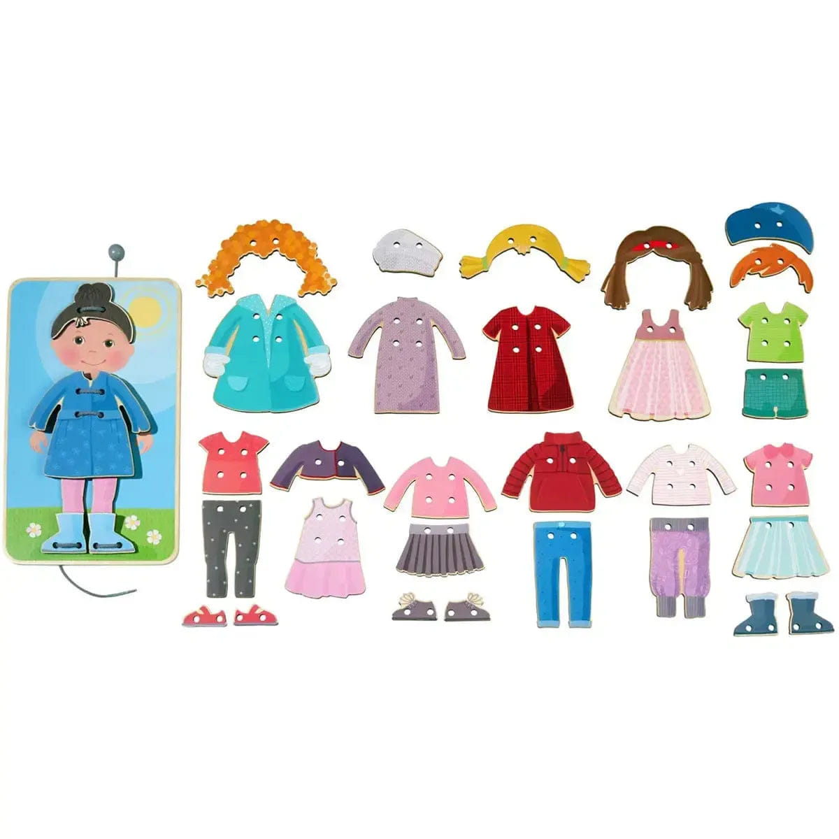 HABA My First Threading Game: Dress Up Fun - Clothing Lacing Game for Children (1 Player, Ages 3+) - HABA