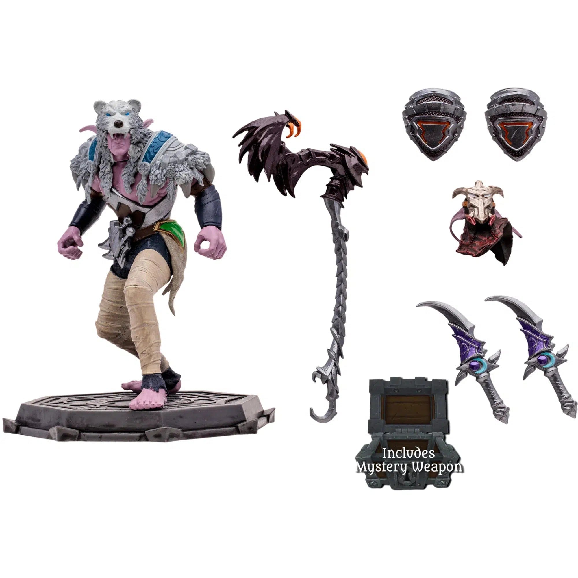 McFarlane Toys World of Warcraft - Elf Druid & Eld Rogue Action Figure with Mystery Weapon (7") - McFarlane Toys