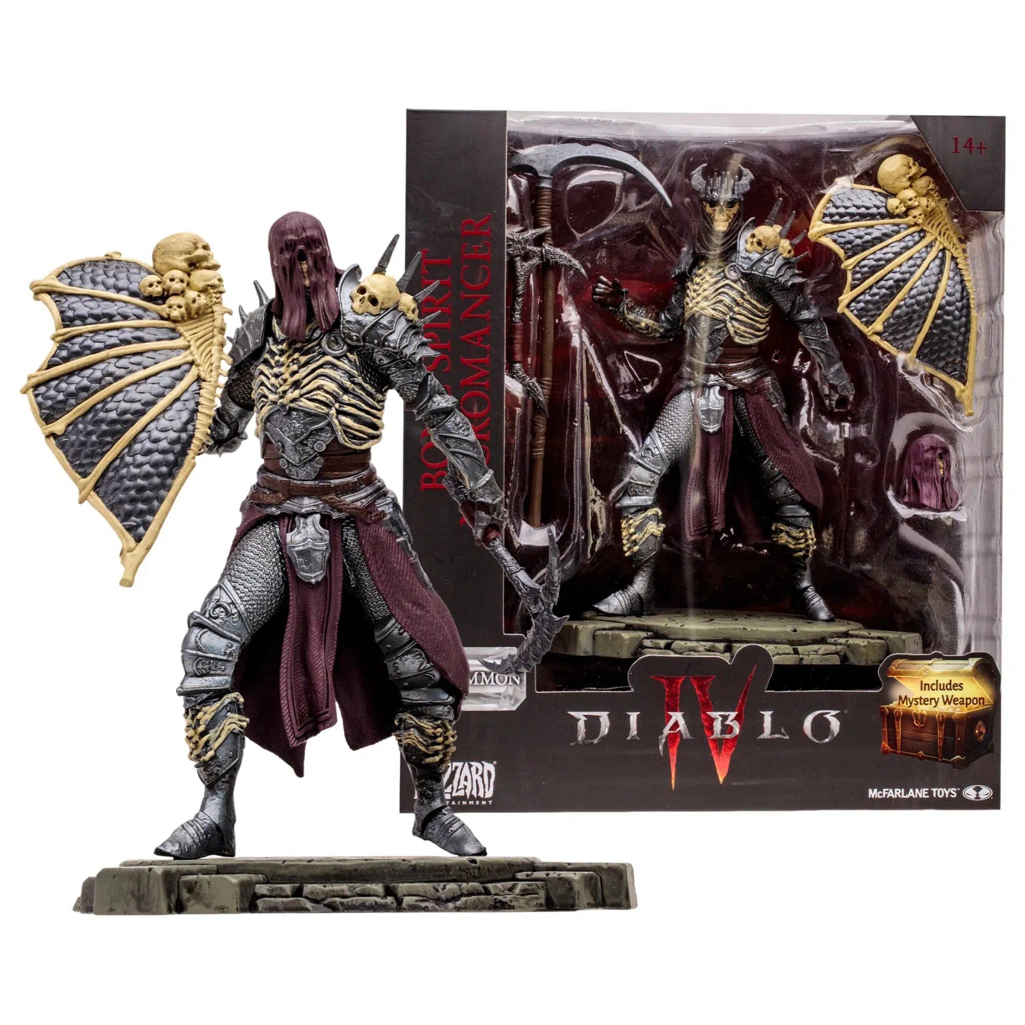 McFarlane Toys Diablo IV - Bone Spirit Necromancer Action Figure with Mystery Weapon (6") - McFarlane Toys