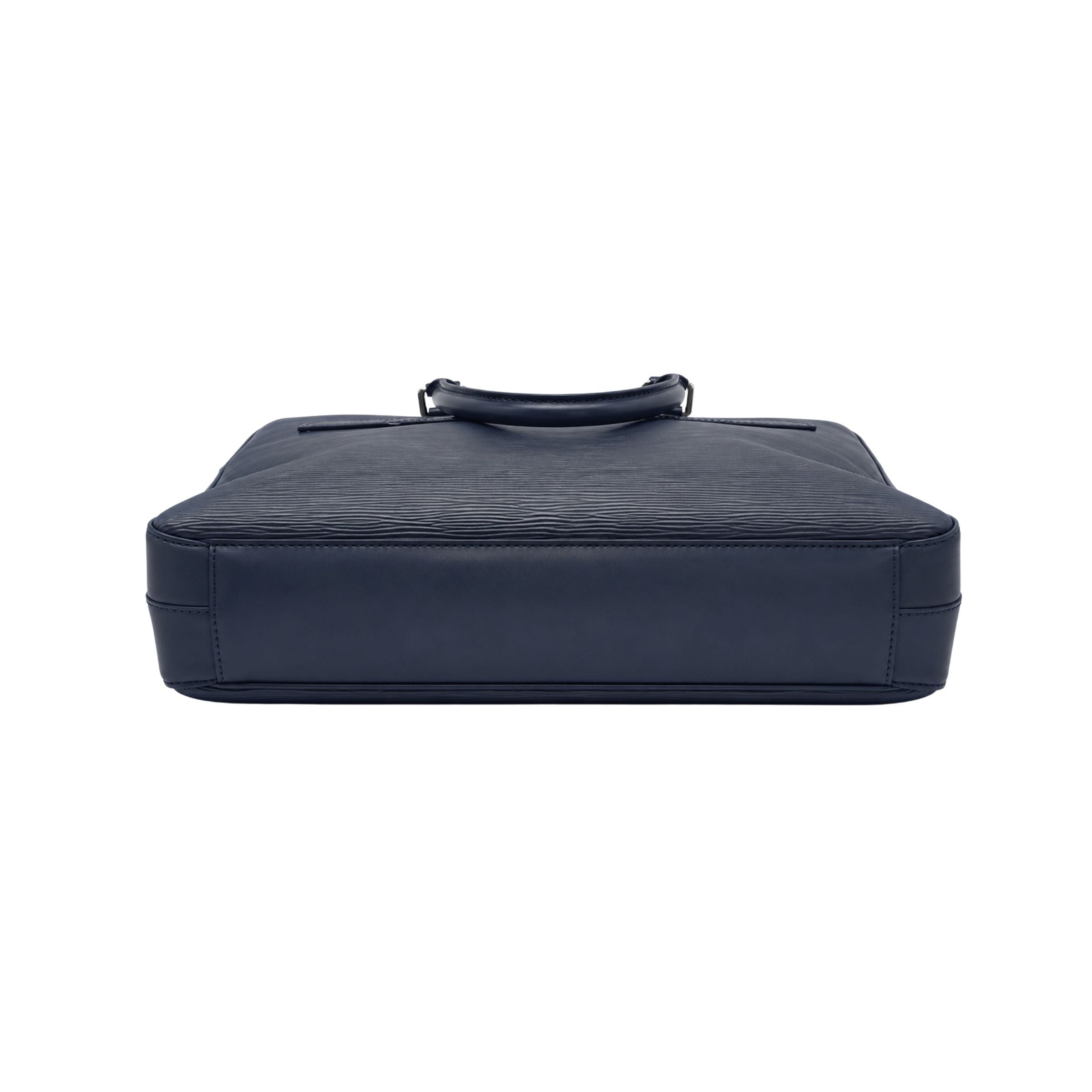 Louis Vuitton Epi Port Document Blue Briefcase