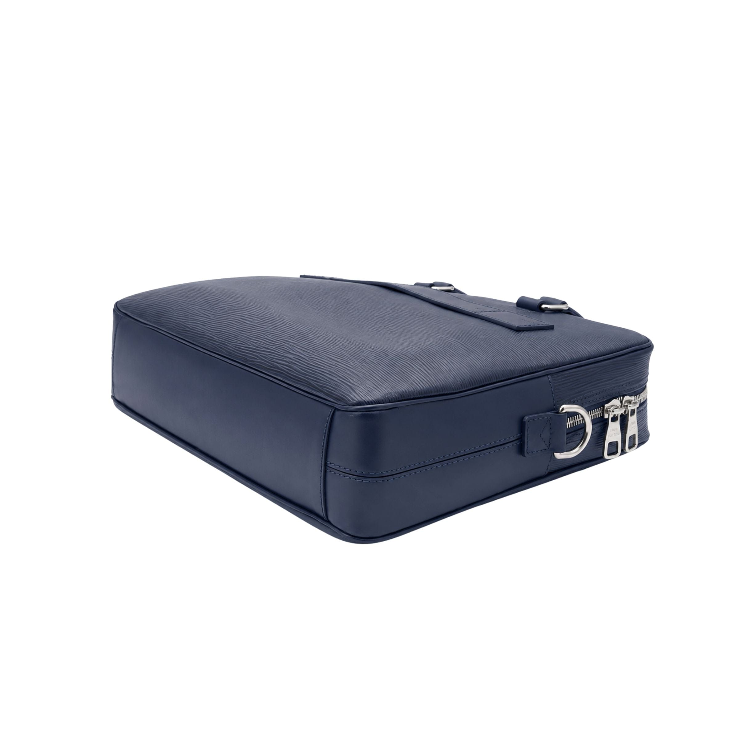 Louis Vuitton Epi Port Document Blue Briefcase