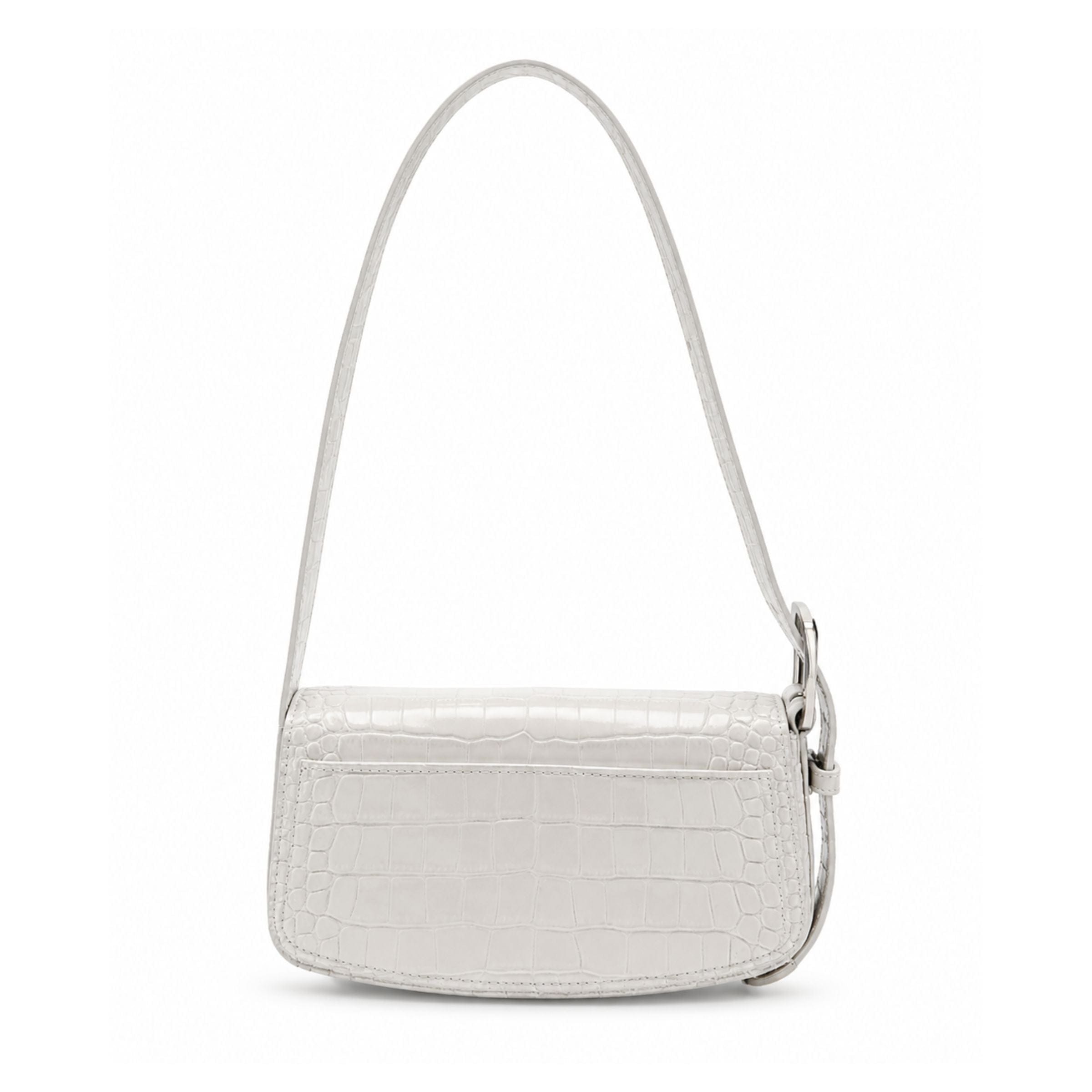 Balenciaga Ghost White Crocodile Shoulder Bag