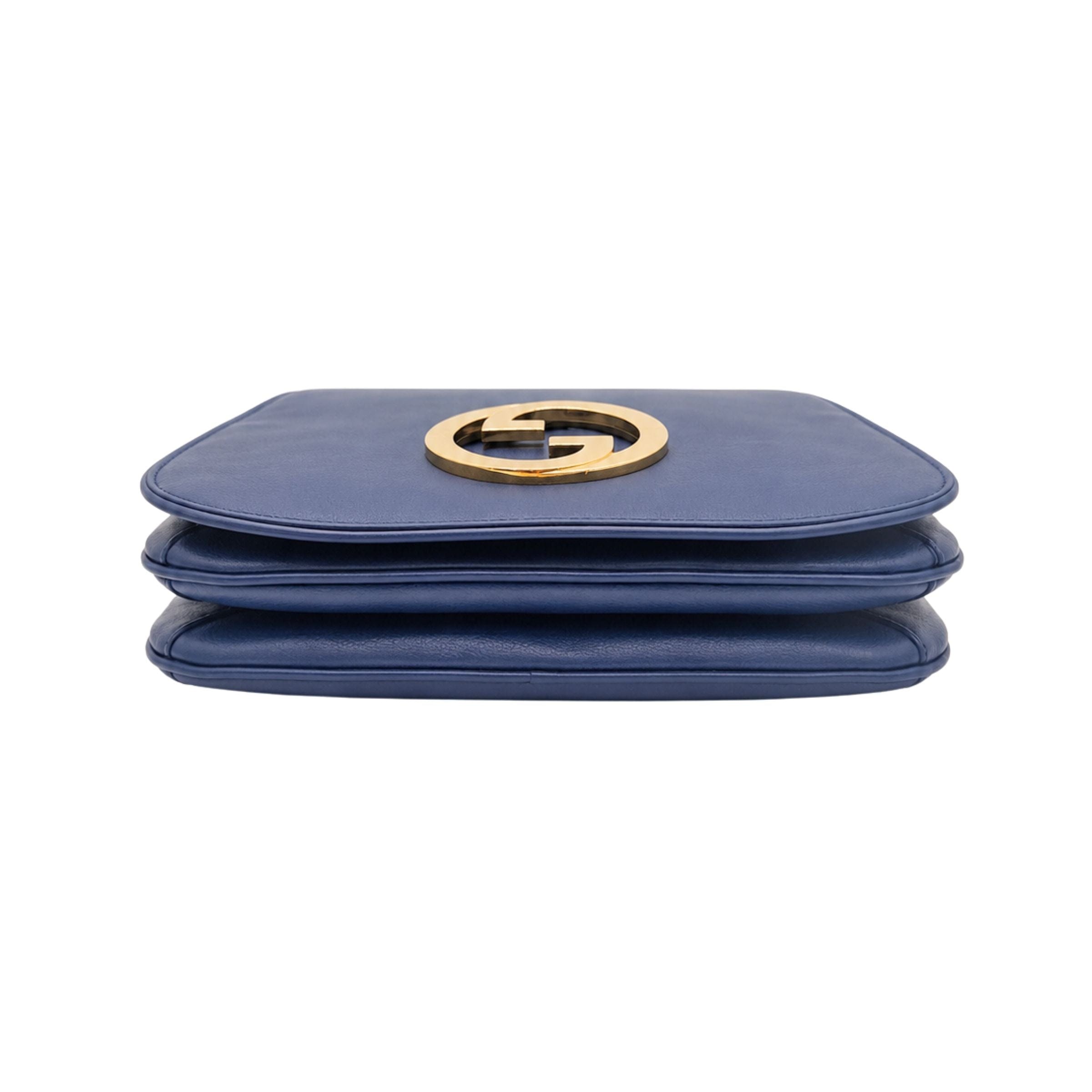 Gucci Navy Blondie Interlocking Shoulder Bag