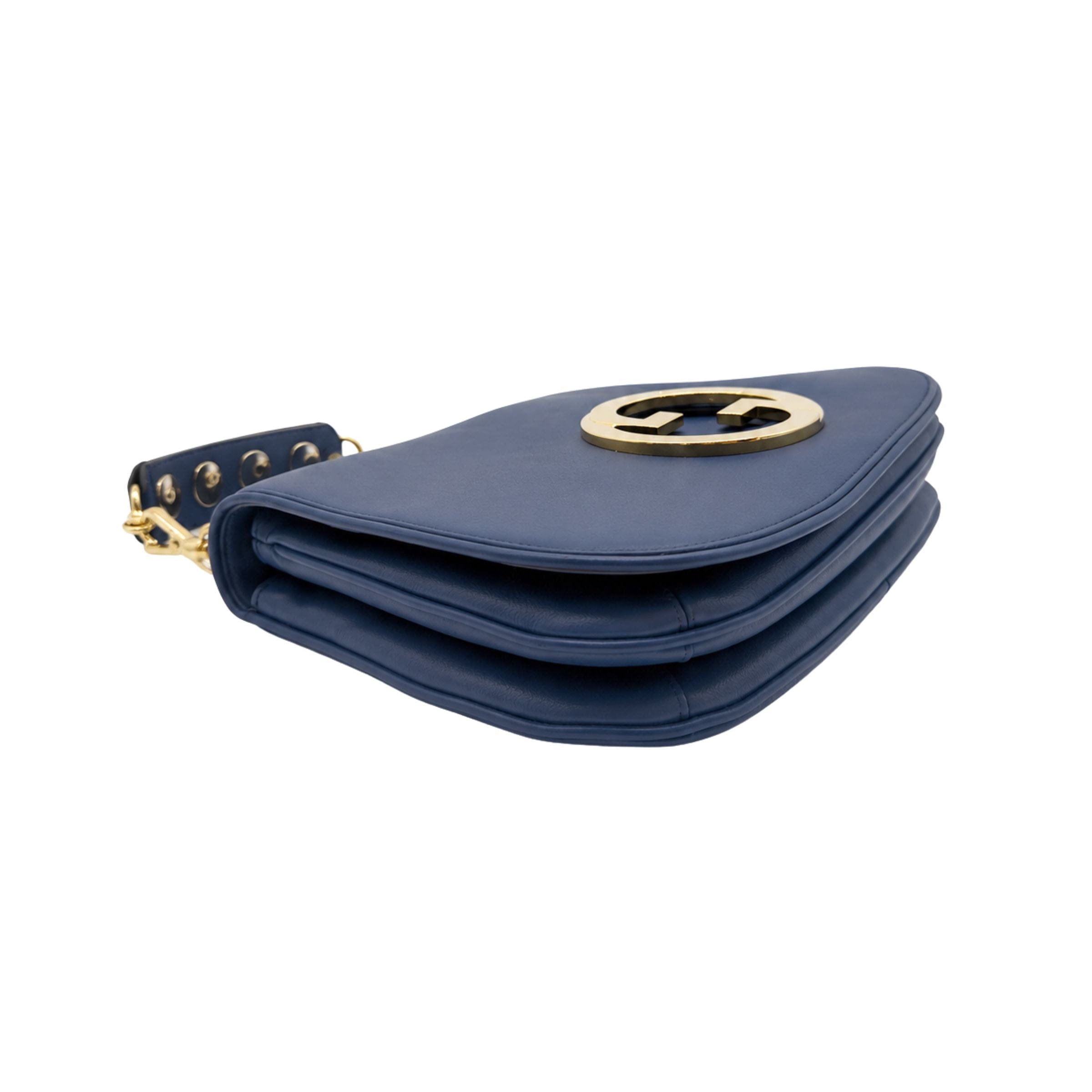 Gucci Navy Blondie Interlocking Shoulder Bag