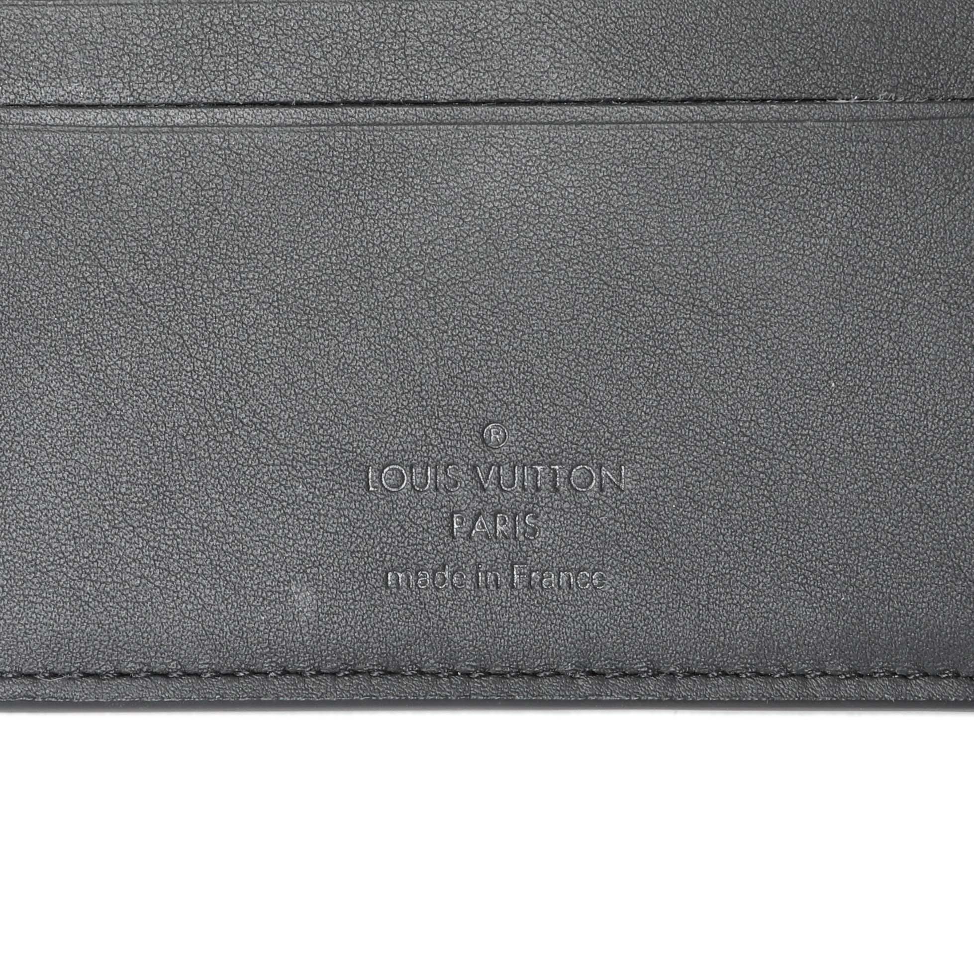 Louis Vuitton Calfskin Monogram Shadow Multiple Wallet Black