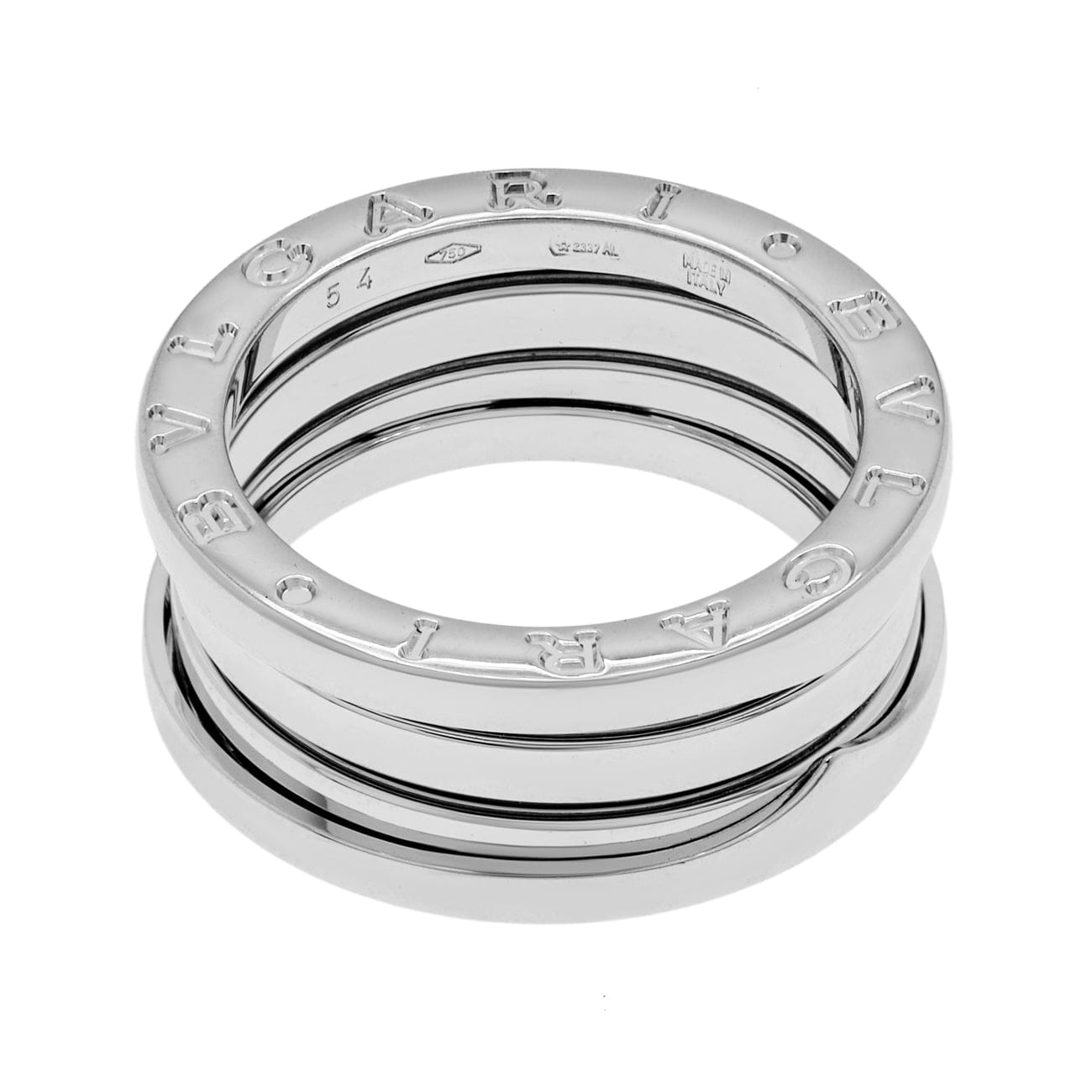 Bulgari 18K White Gold B.zero1 Three-Band Ring