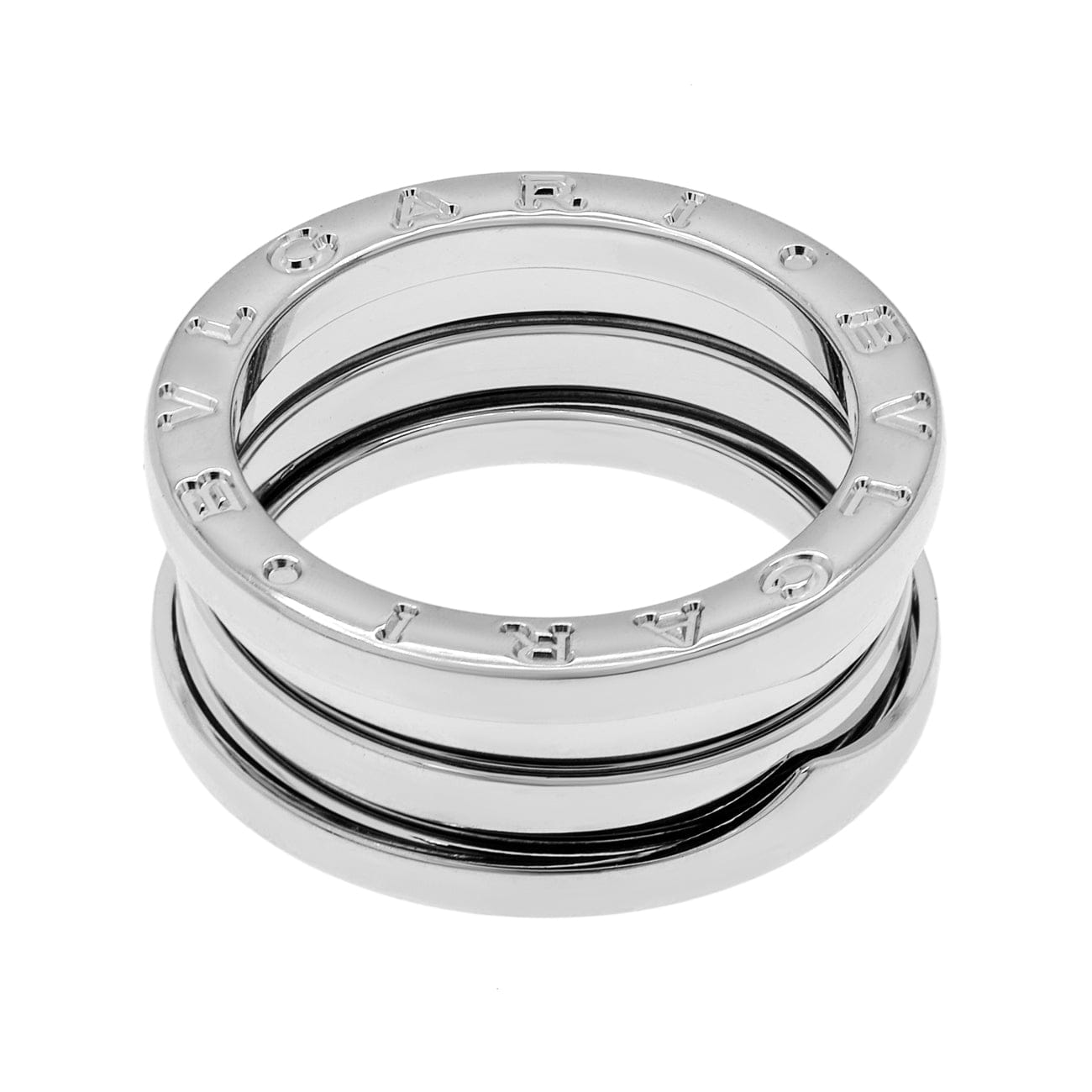 Bulgari 18K White Gold B.zero1 Three-Band Ring