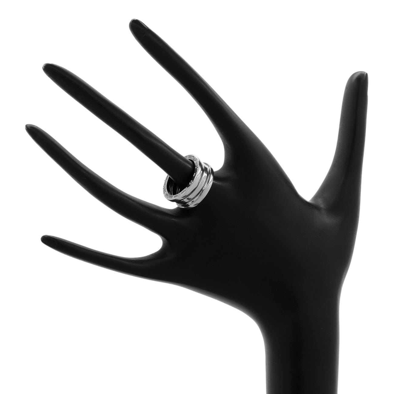 Bulgari 18K White Gold B.zero1 Three-Band Ring