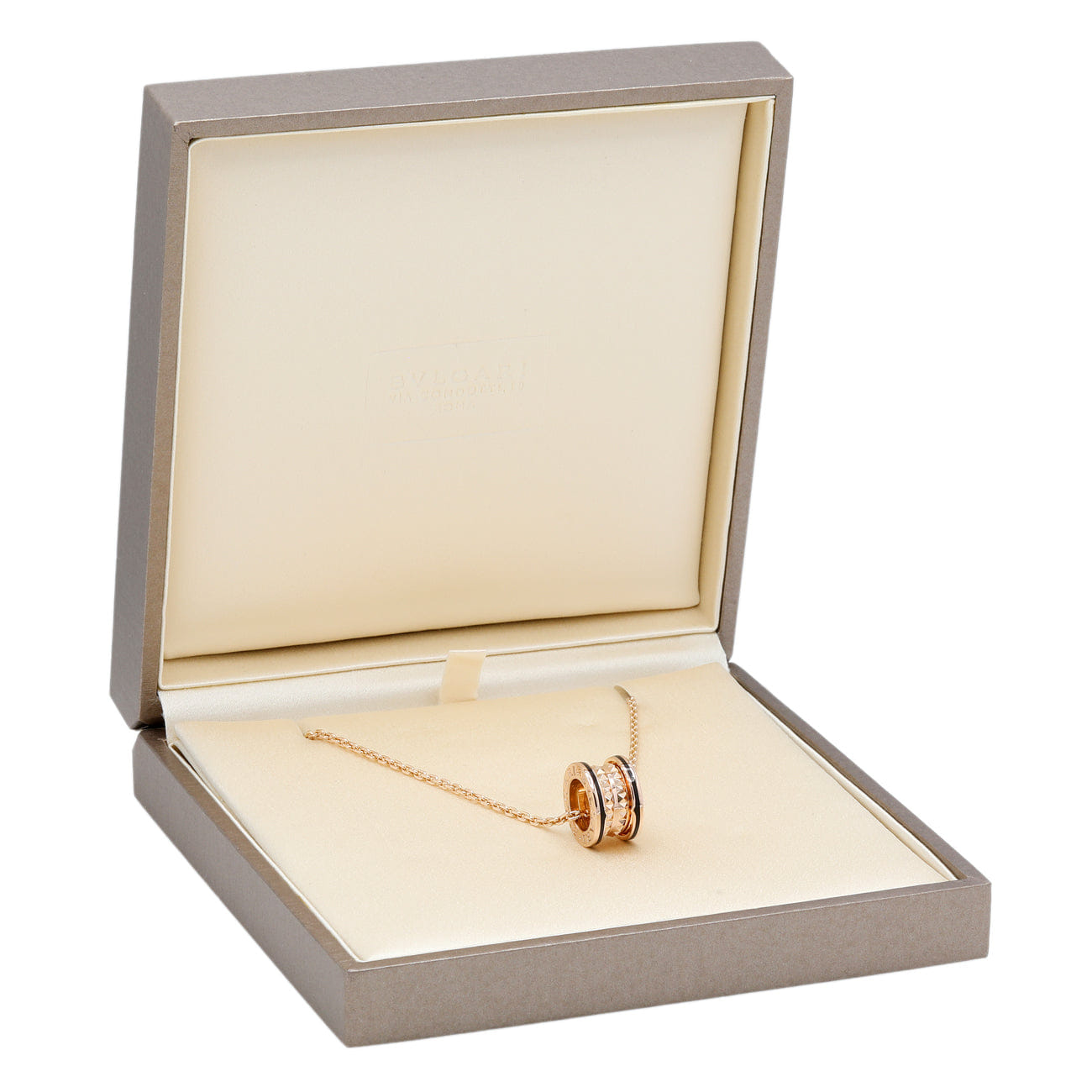 Bulgari 18K Rose Gold B.zero1 Rock Pendant Necklace