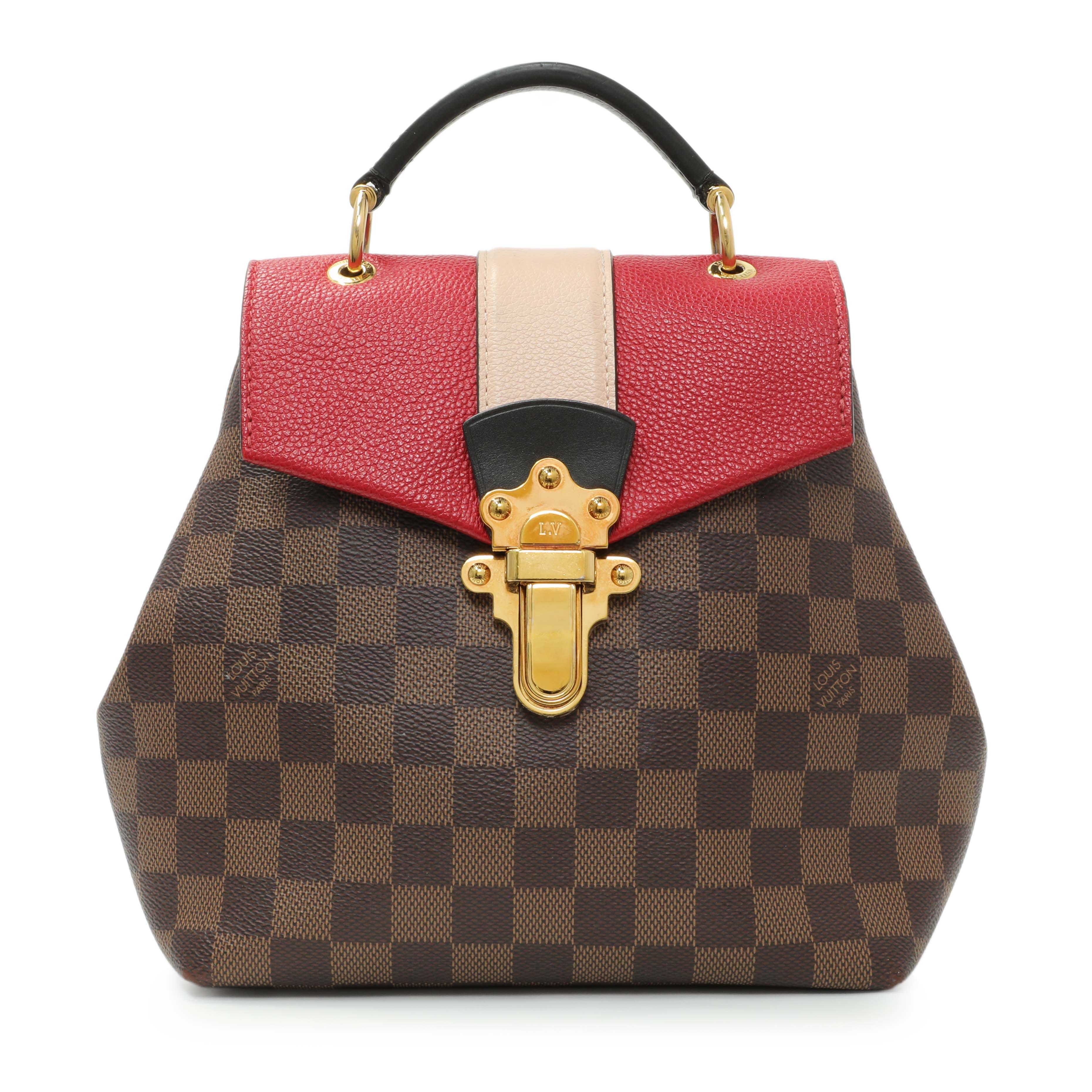 Louis Vuitton Red Damier Ebene Clapton Backpack