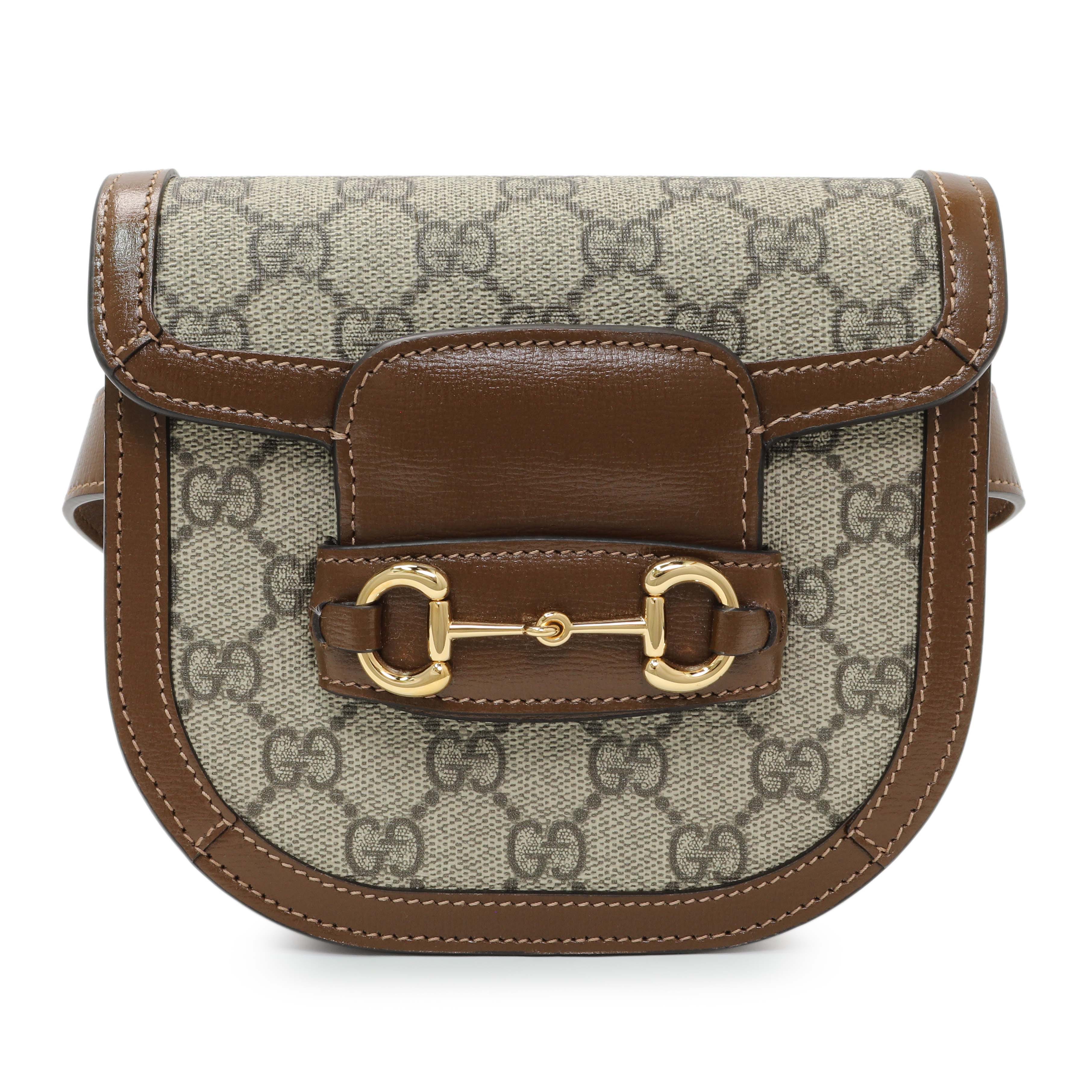 Gucci Horsebit 1955 GG Coated Canvas with Leather Mini belt bag