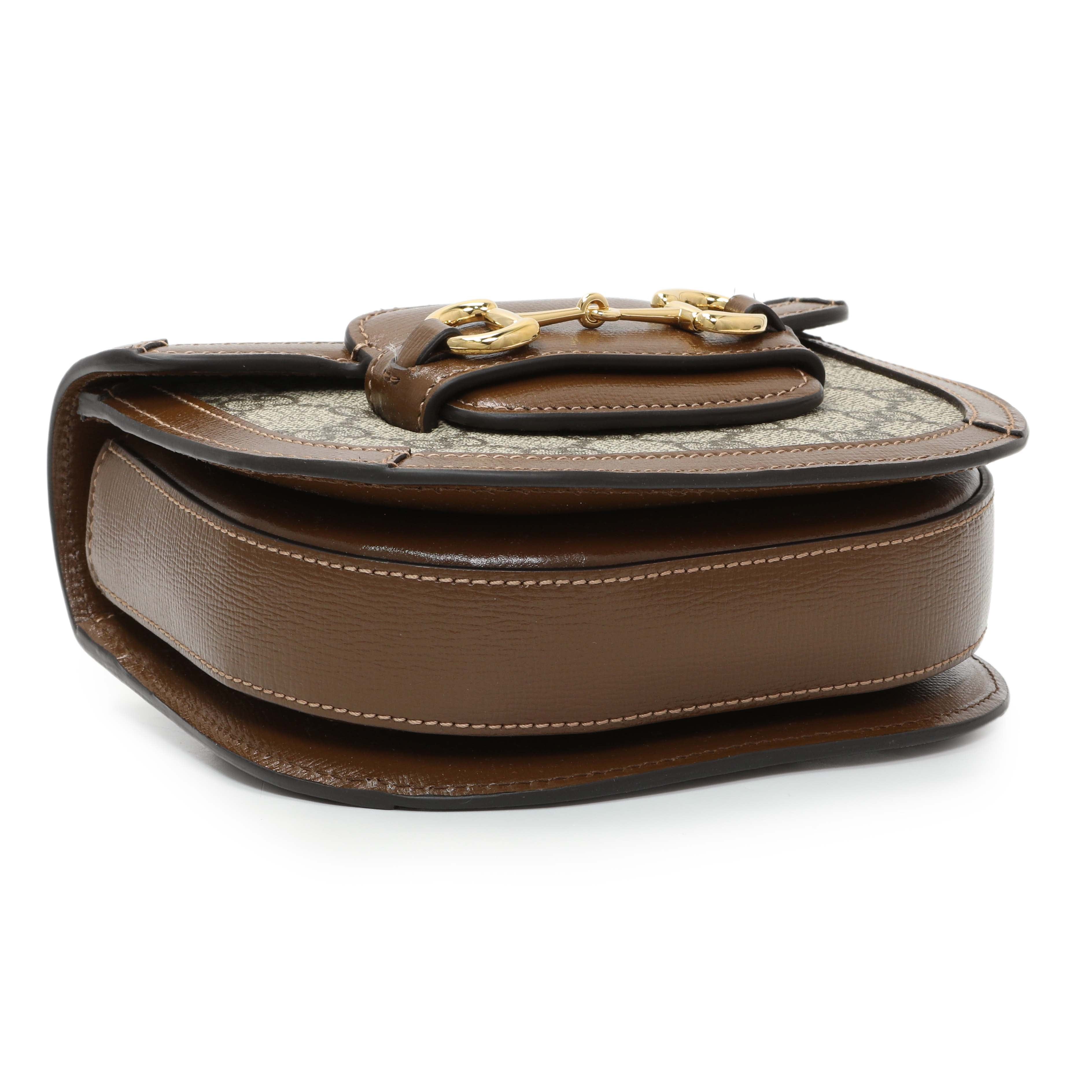 Gucci Horsebit 1955 GG Coated Canvas with Leather Mini belt bag