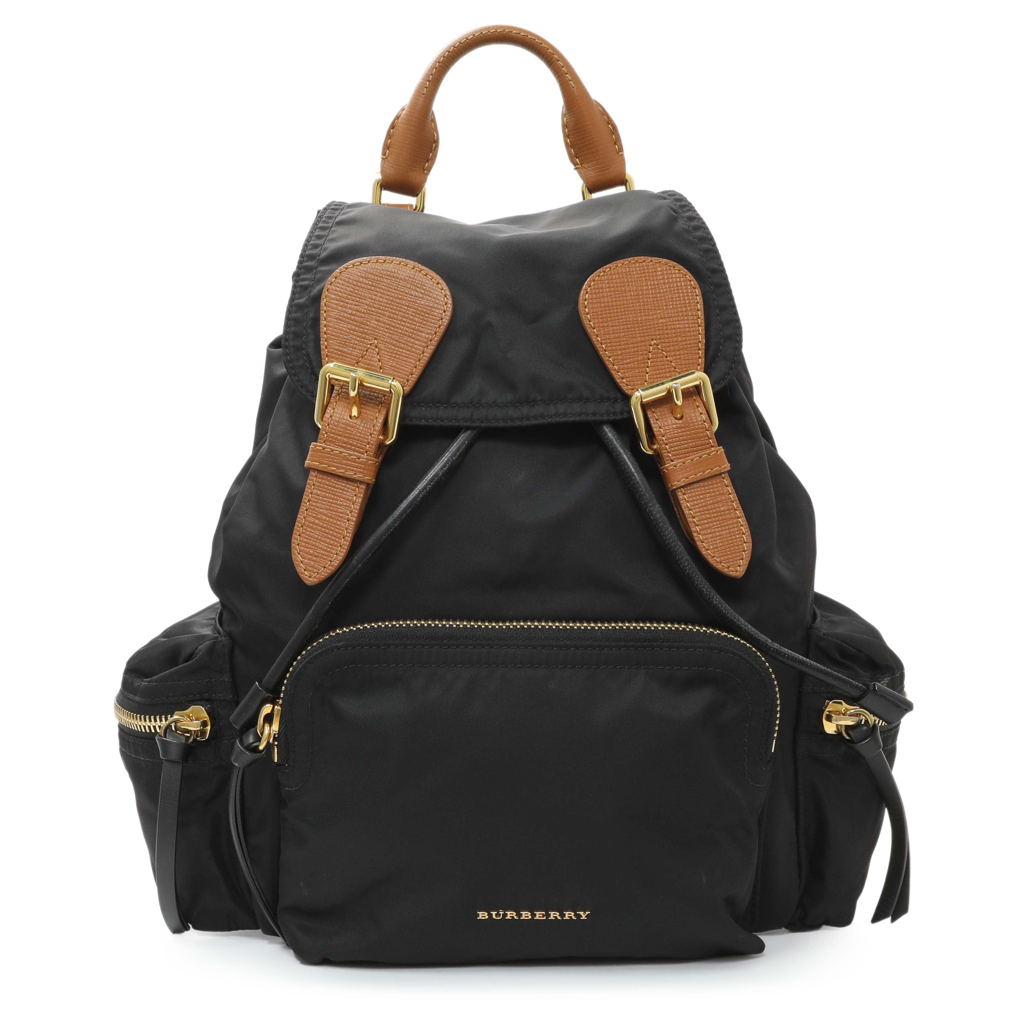 Burberry Black Nylon Medium Rucksack