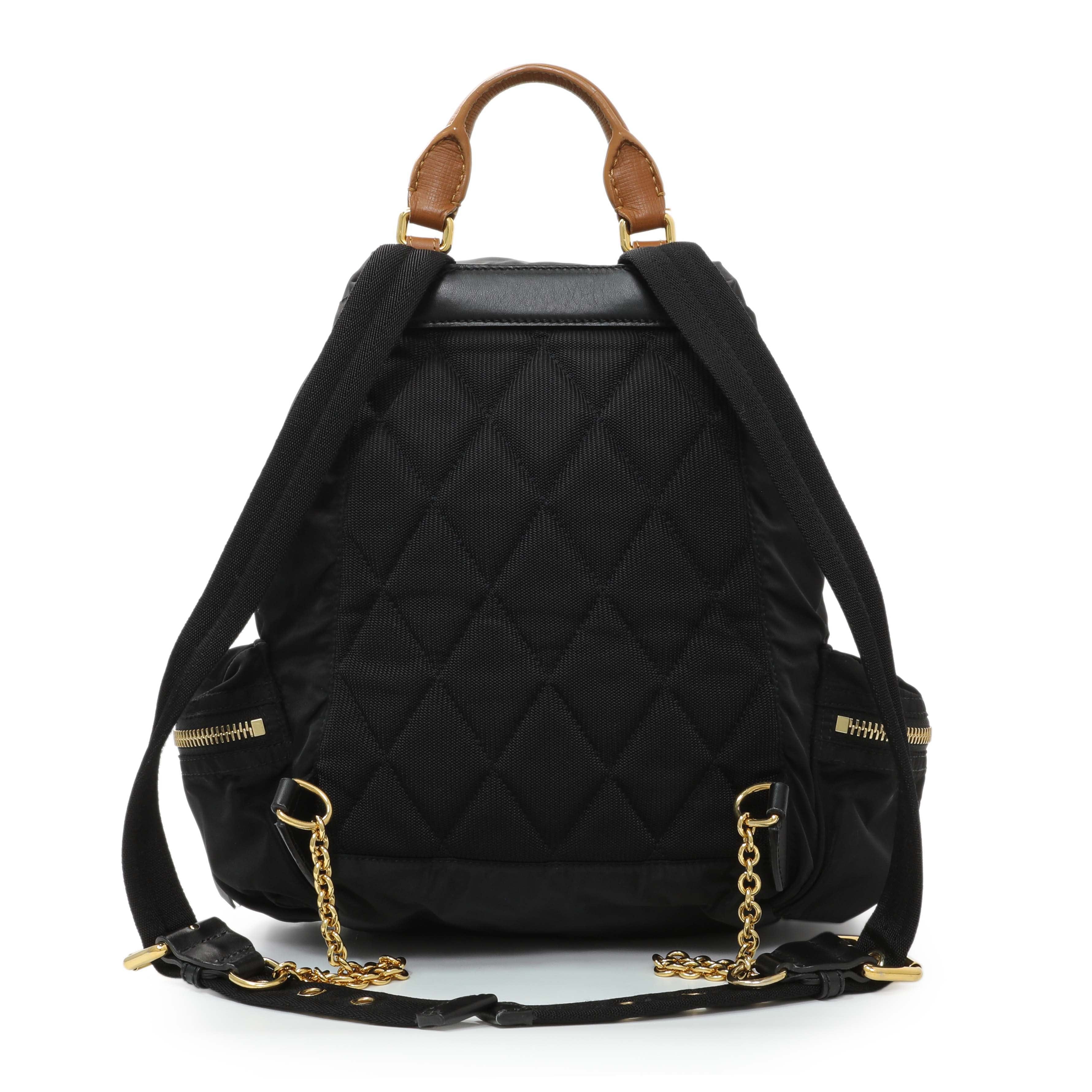 Burberry Black Nylon Medium Rucksack