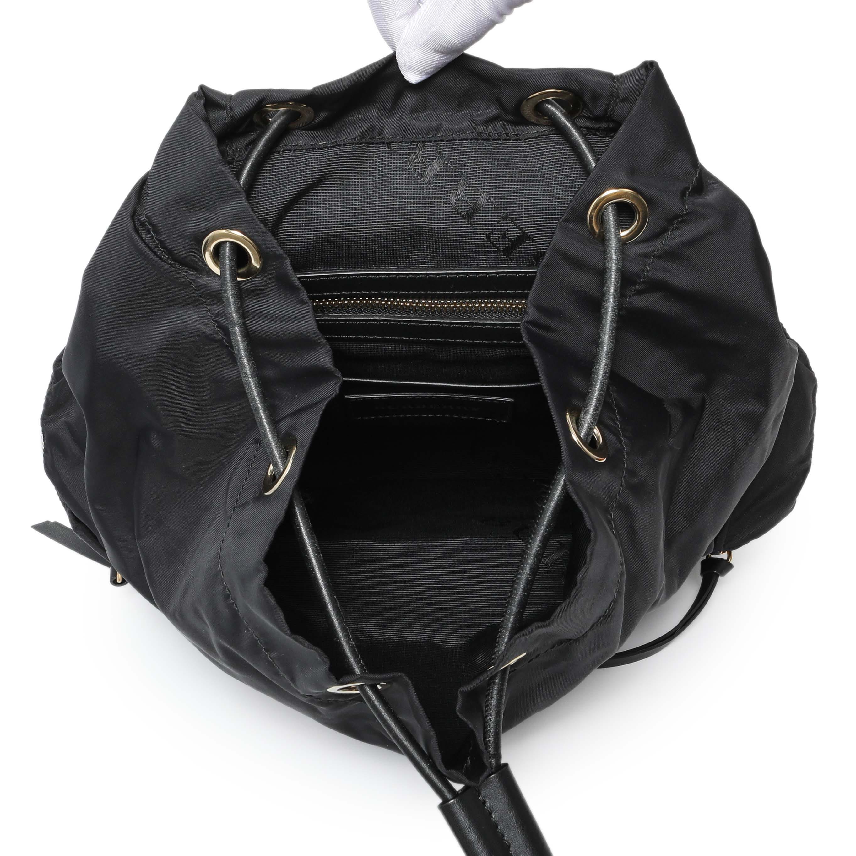 Burberry Black Nylon Medium Rucksack