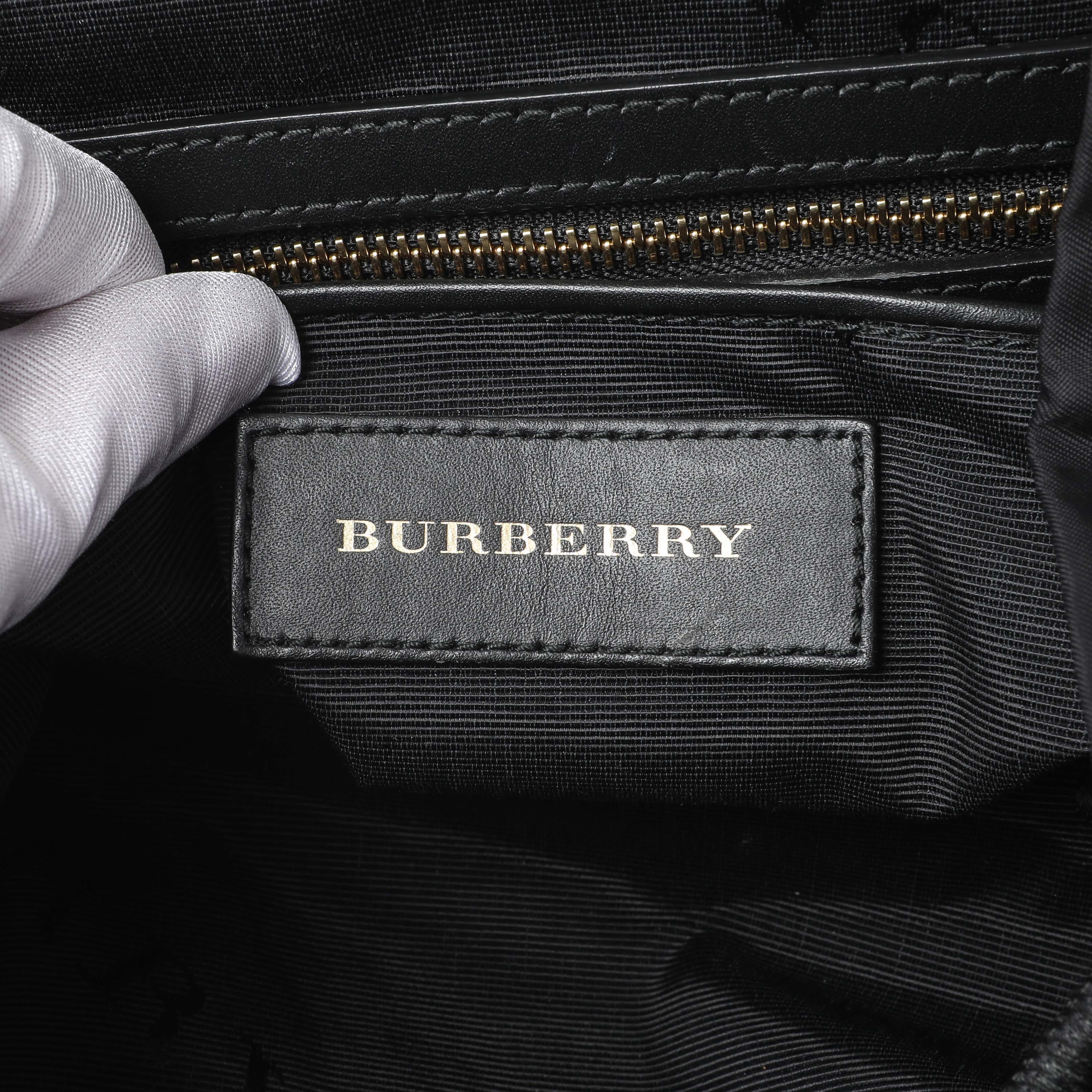 Burberry Black Nylon Medium Rucksack