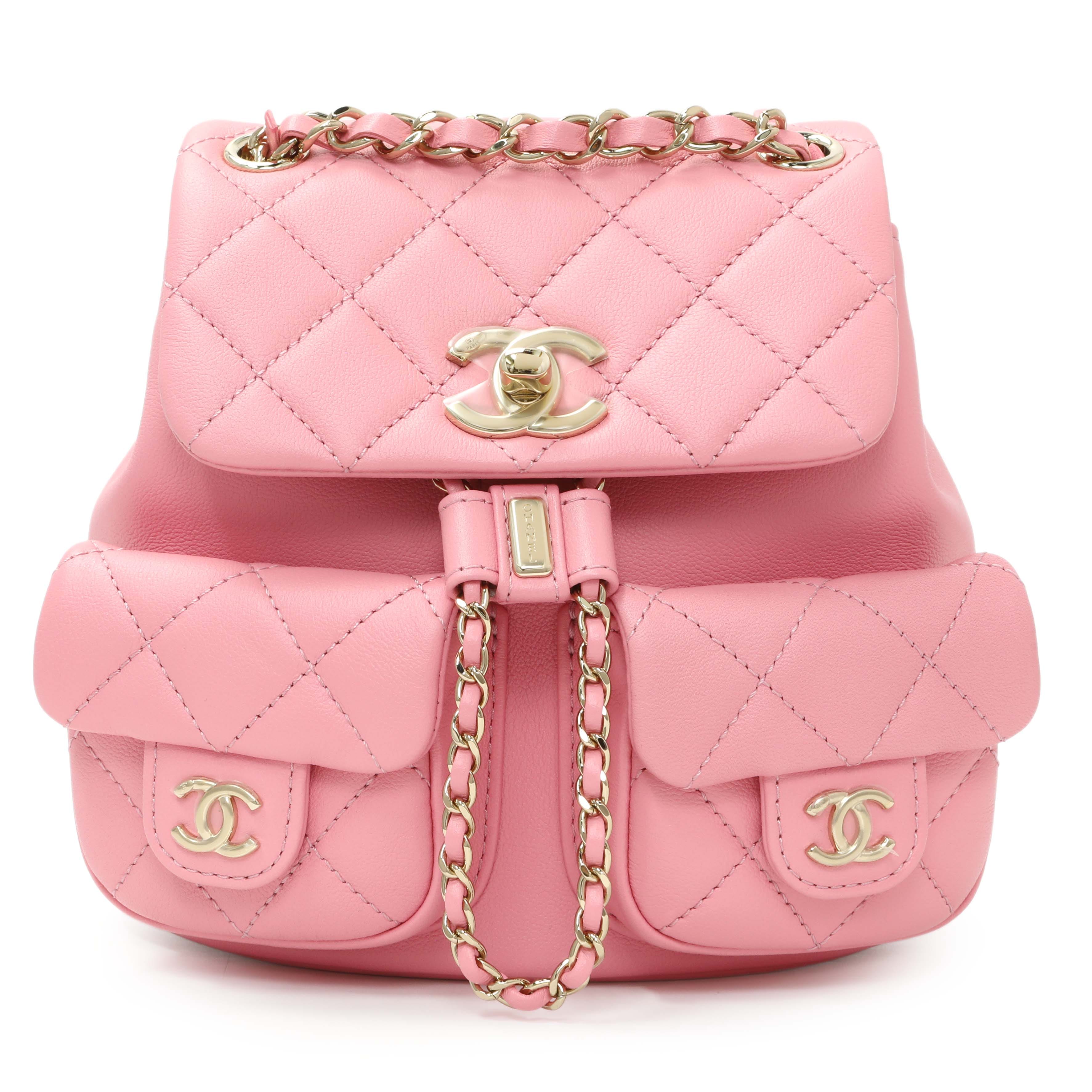 Chanel Pink Calfskin Small Duma Backpack