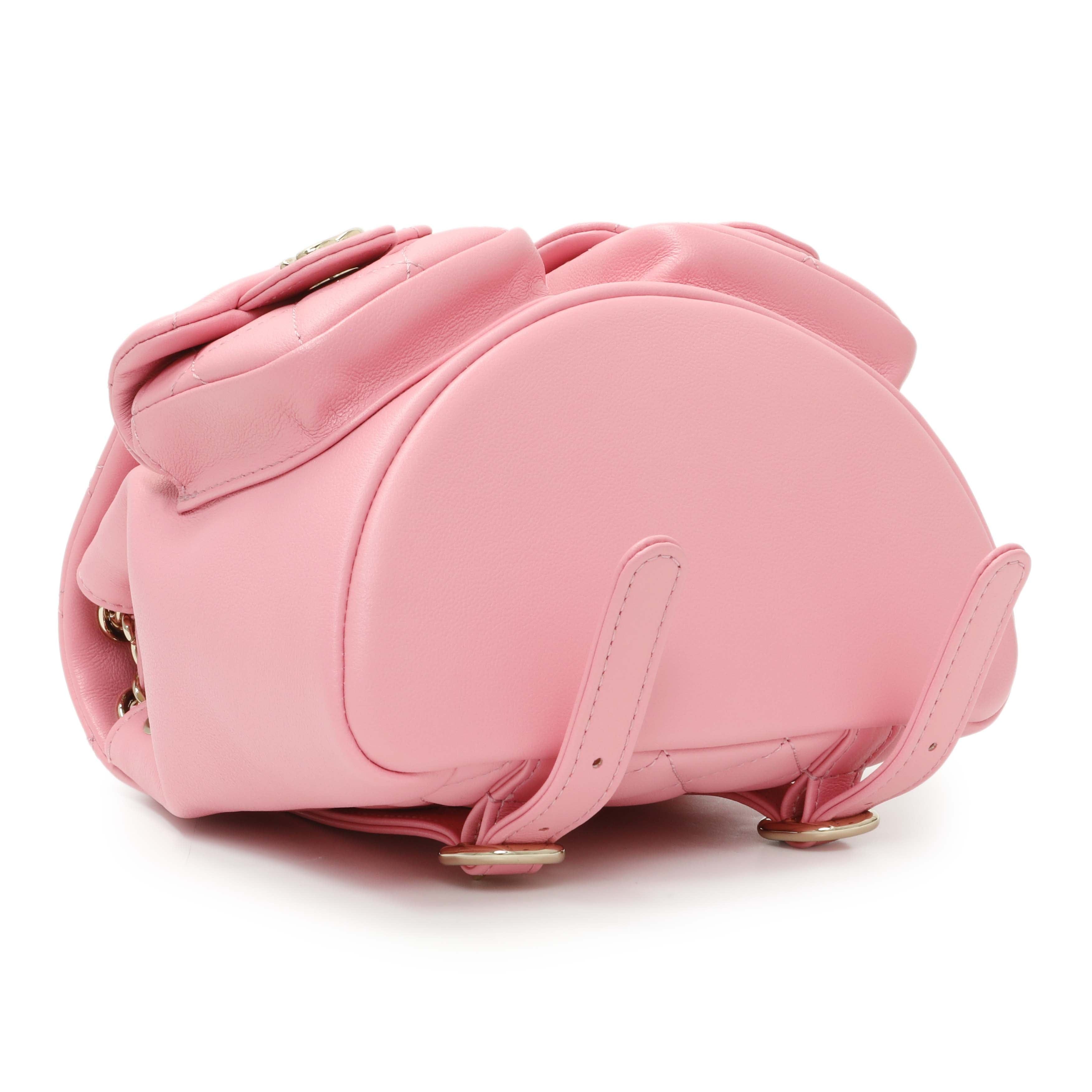 Chanel Pink Calfskin Small Duma Backpack