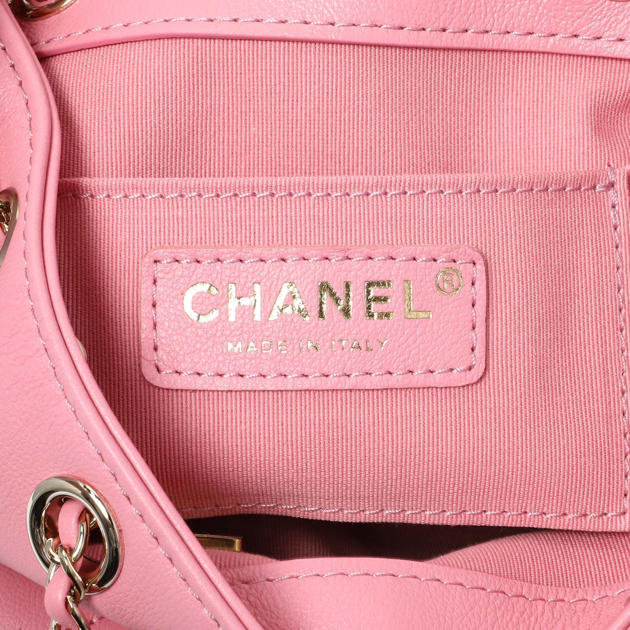 Chanel Pink Calfskin Small Duma Backpack