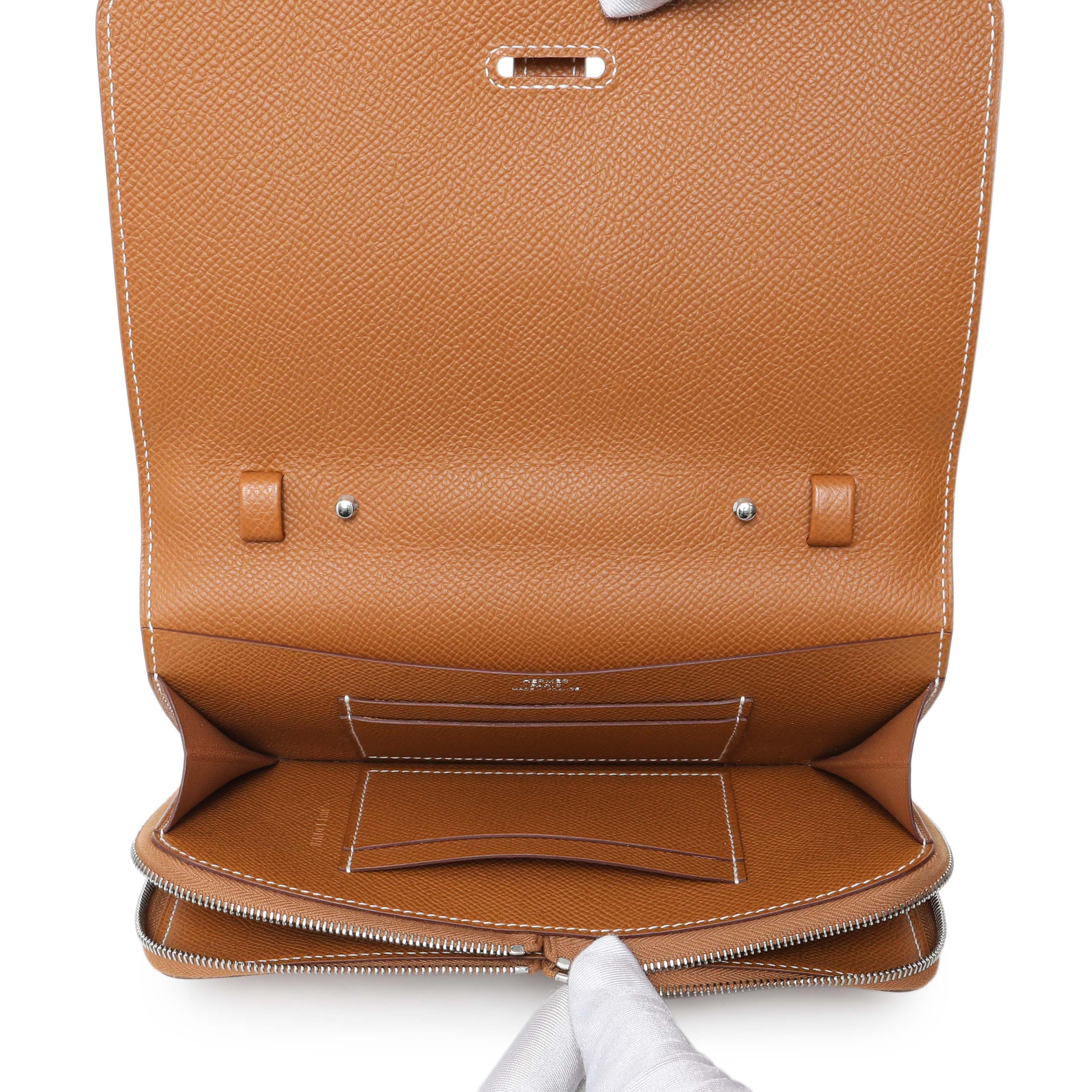 Hermes Epsom Gold 1957 To Go Wallet
