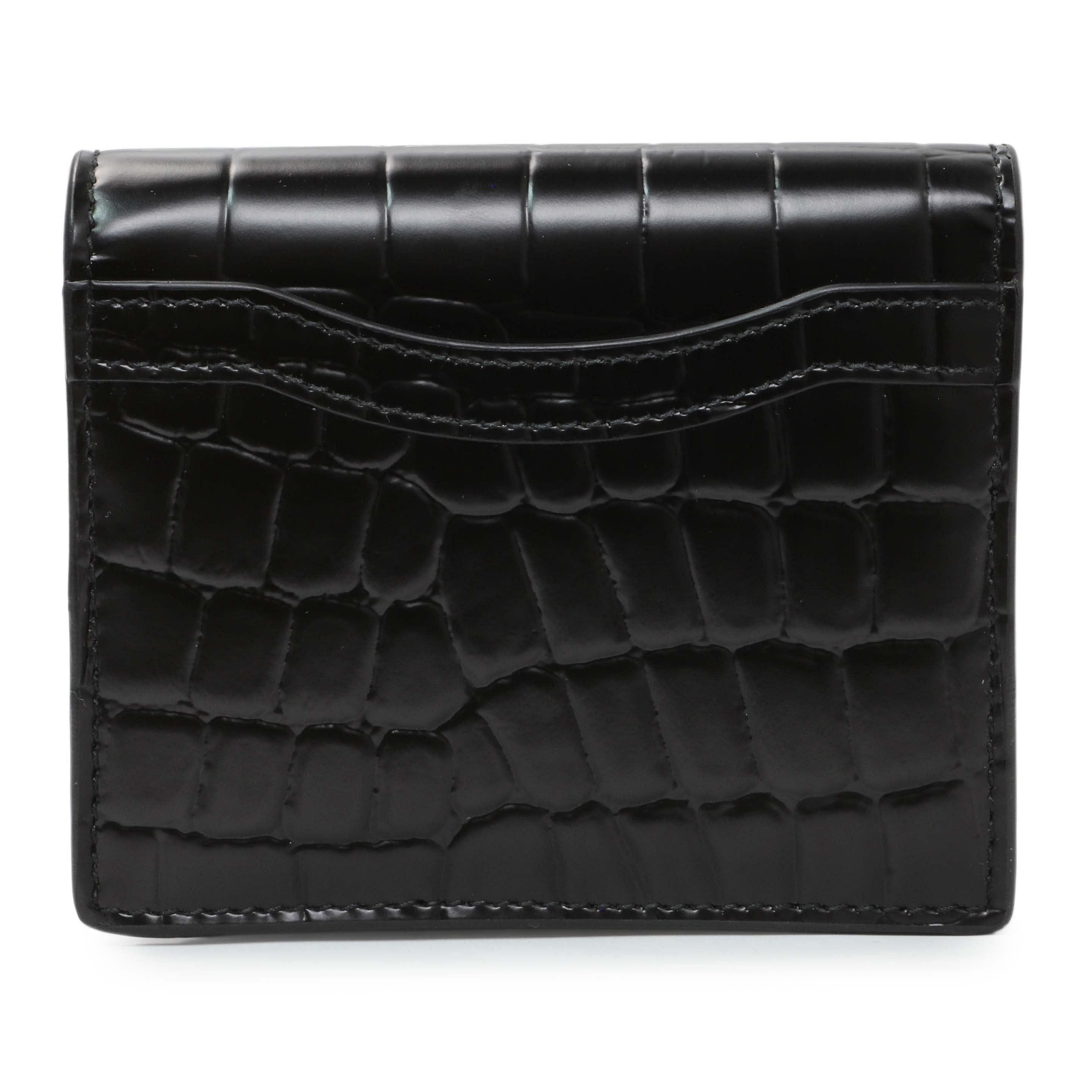 Balenciaga Black Crocodile Embossed Wallet