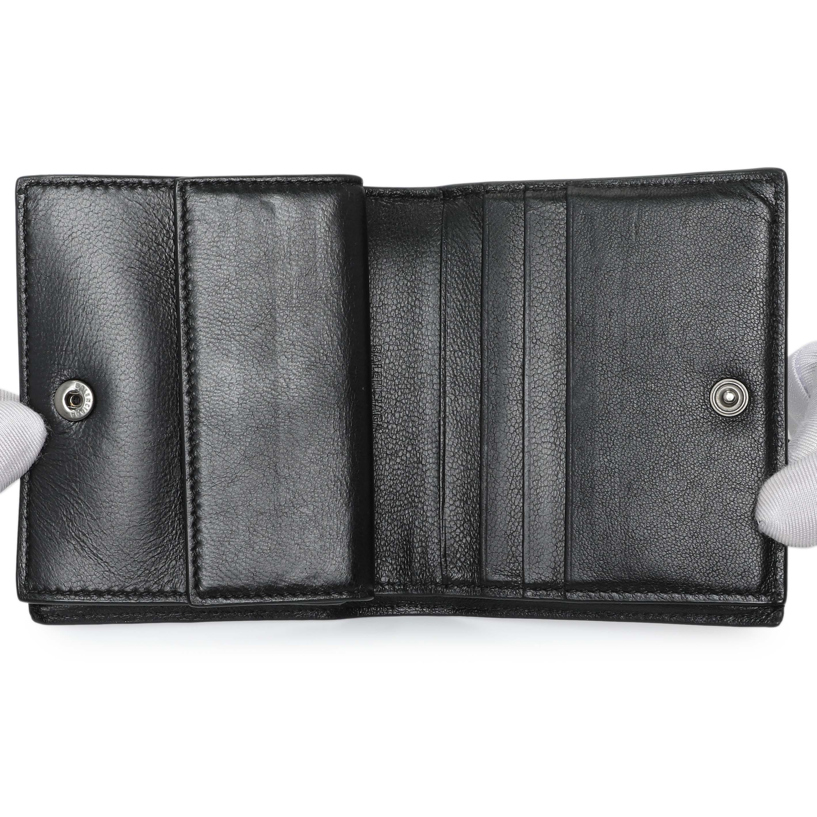 Balenciaga Black Crocodile Embossed Wallet