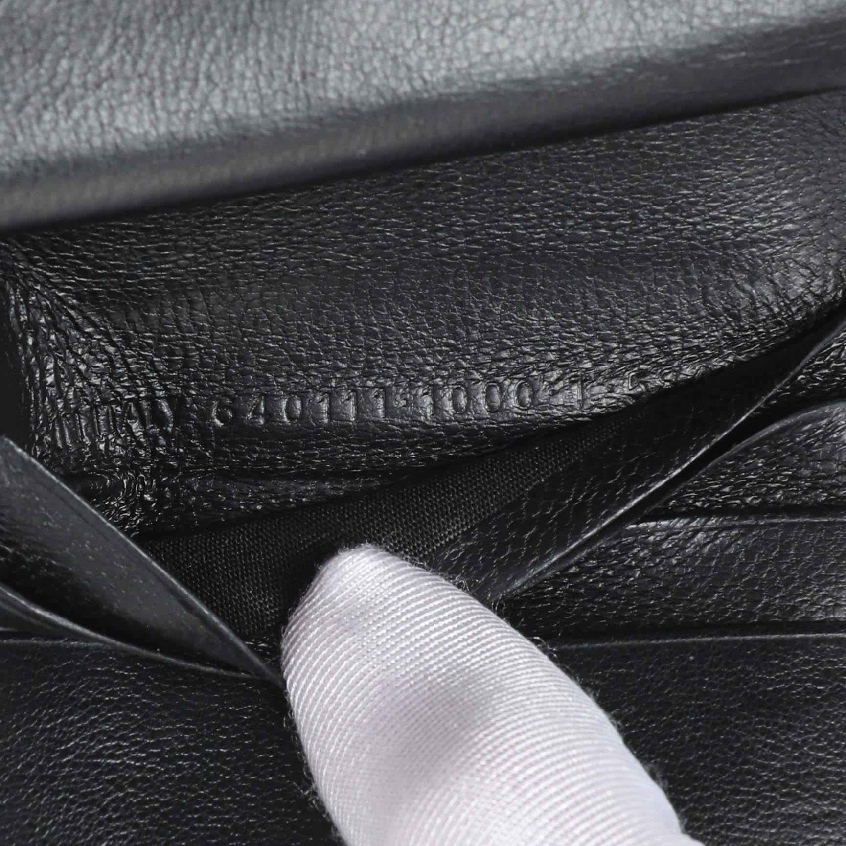 Balenciaga Black Crocodile Embossed Wallet