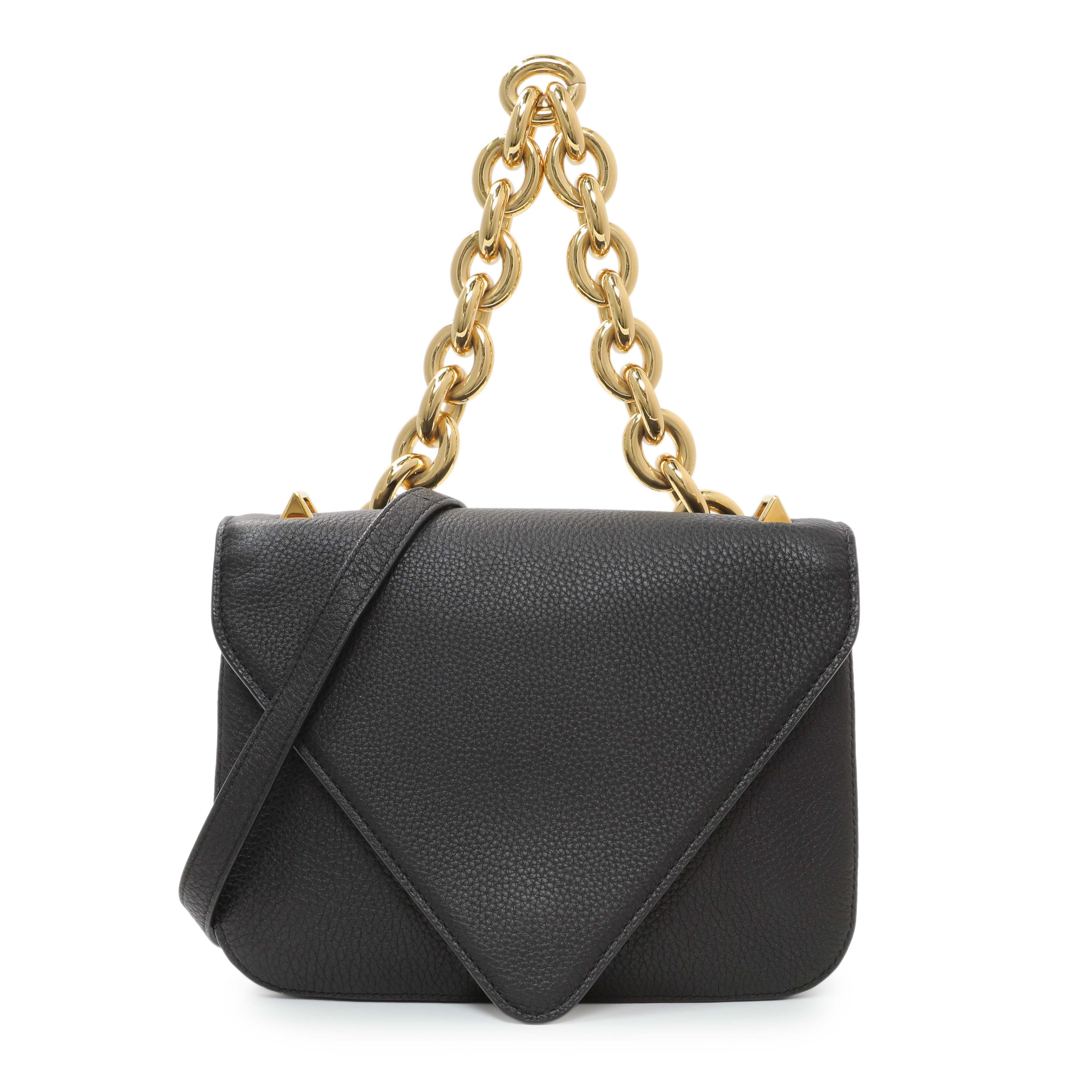 Bottega Veneta Black The Mount Small Leather Shoulder Bag