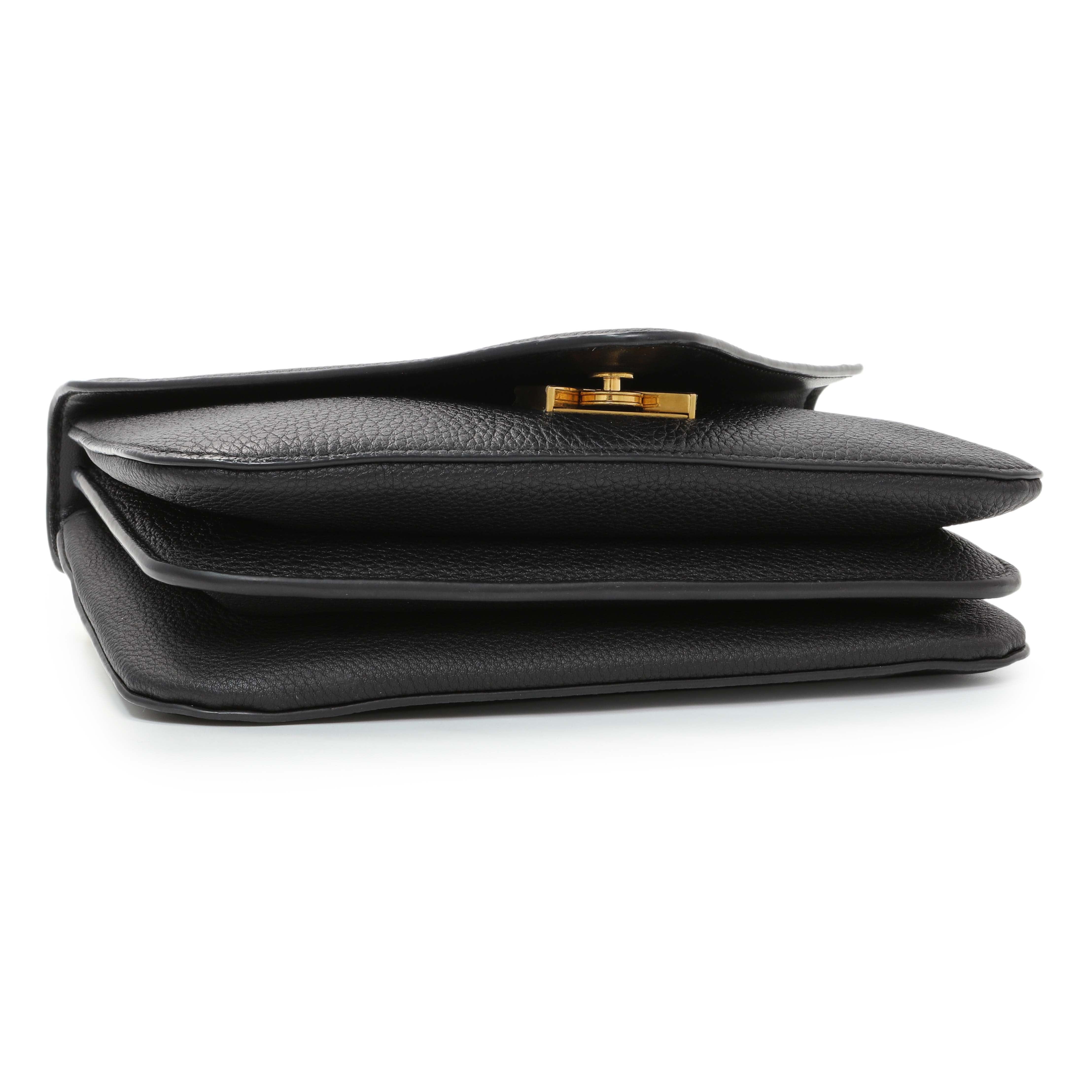 Bottega Veneta Black The Mount Small Leather Shoulder Bag