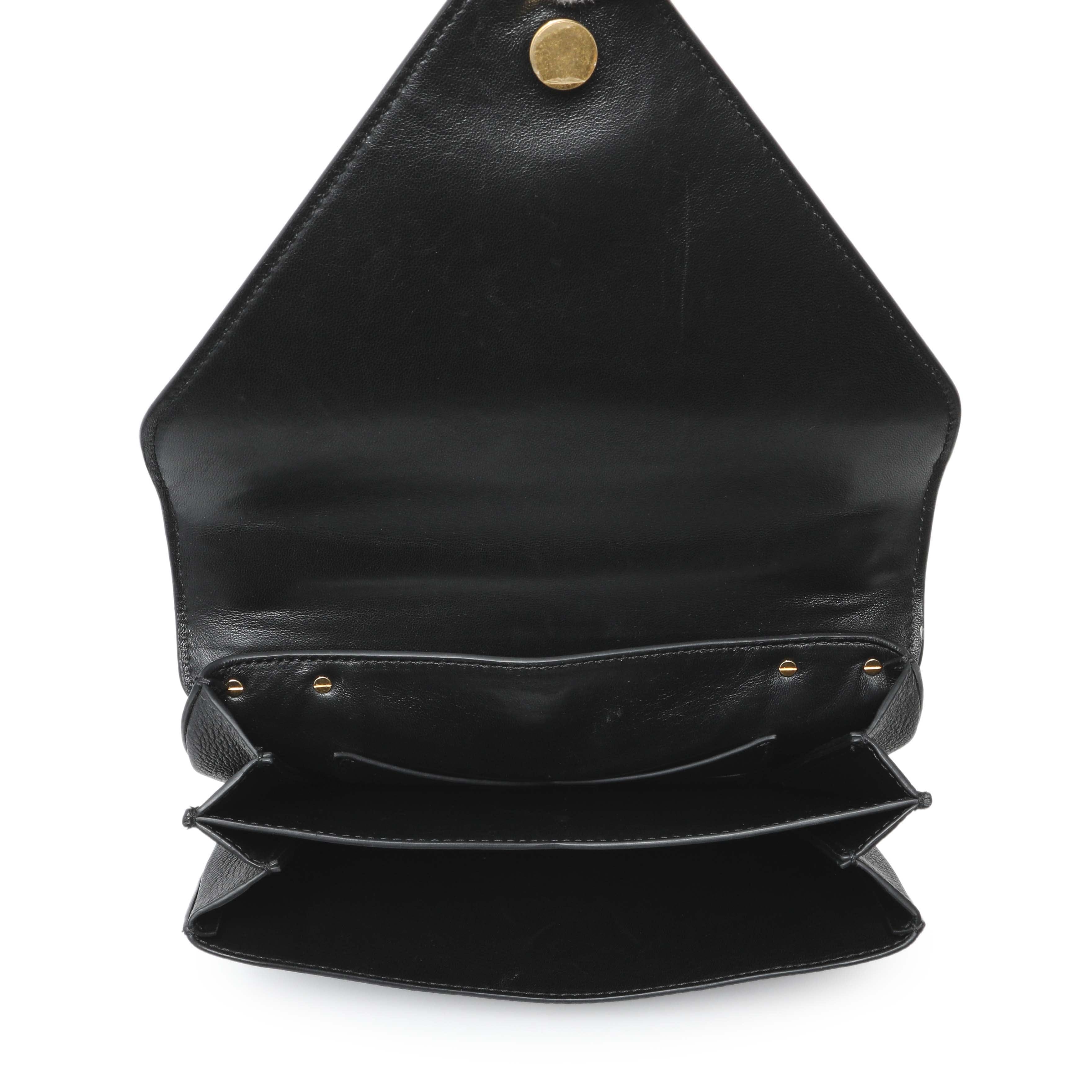 Bottega Veneta Black The Mount Small Leather Shoulder Bag