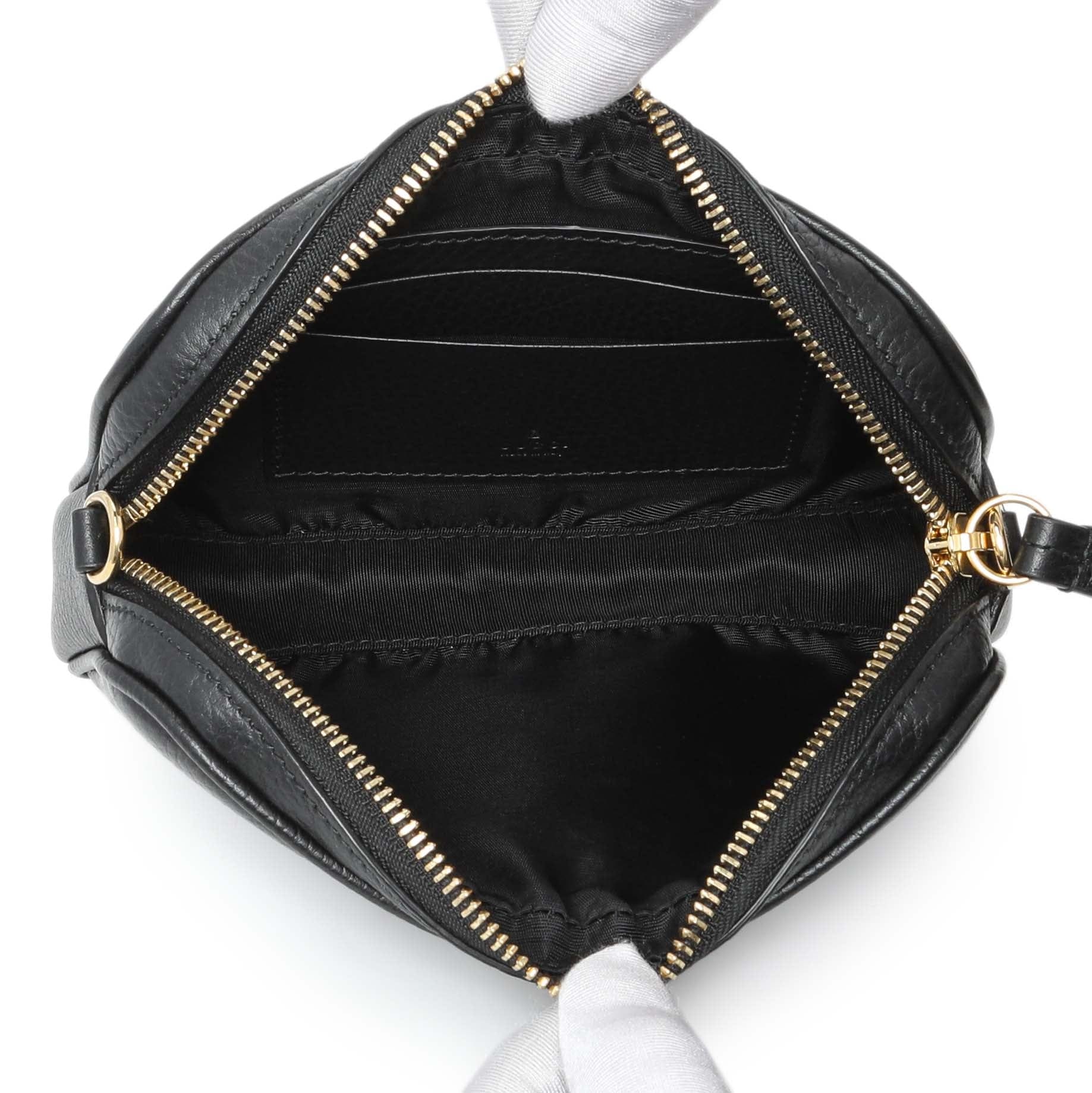 Gucci Black Calfskin Super Mini Marmont Shoulder Bag