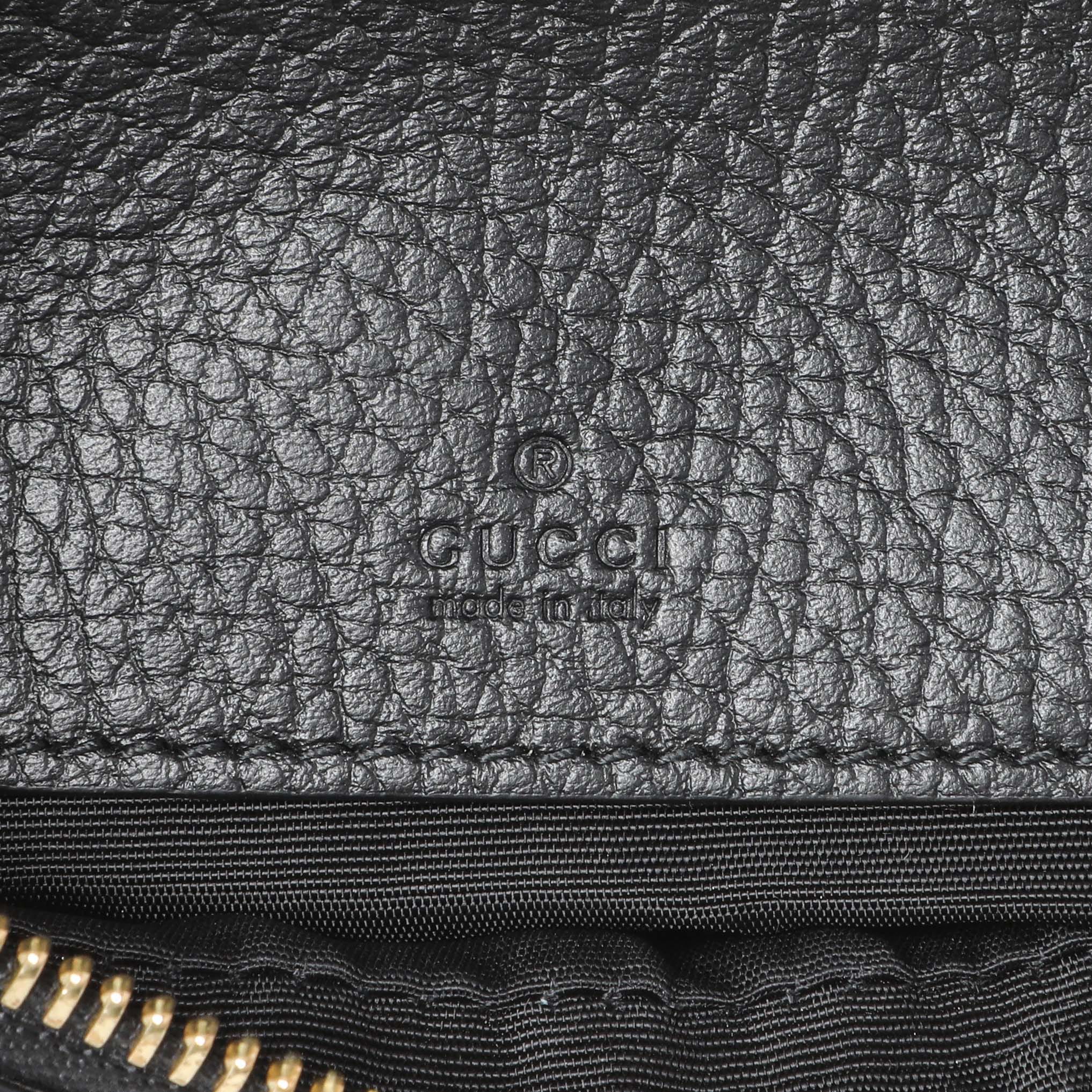 Gucci Black Calfskin Super Mini Marmont Shoulder Bag